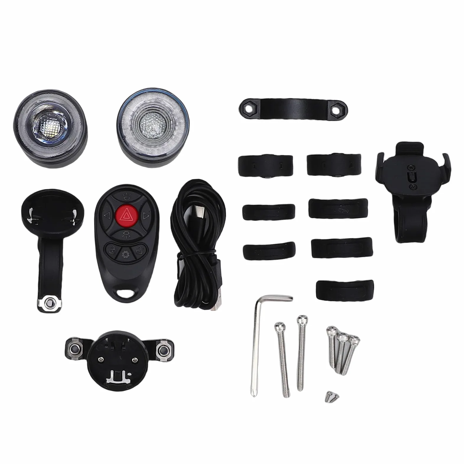 Juego de Luces para Bicicleta IP66 ABS y PC 8 Colores 15 Modos Luces para Bicicleta para Noche