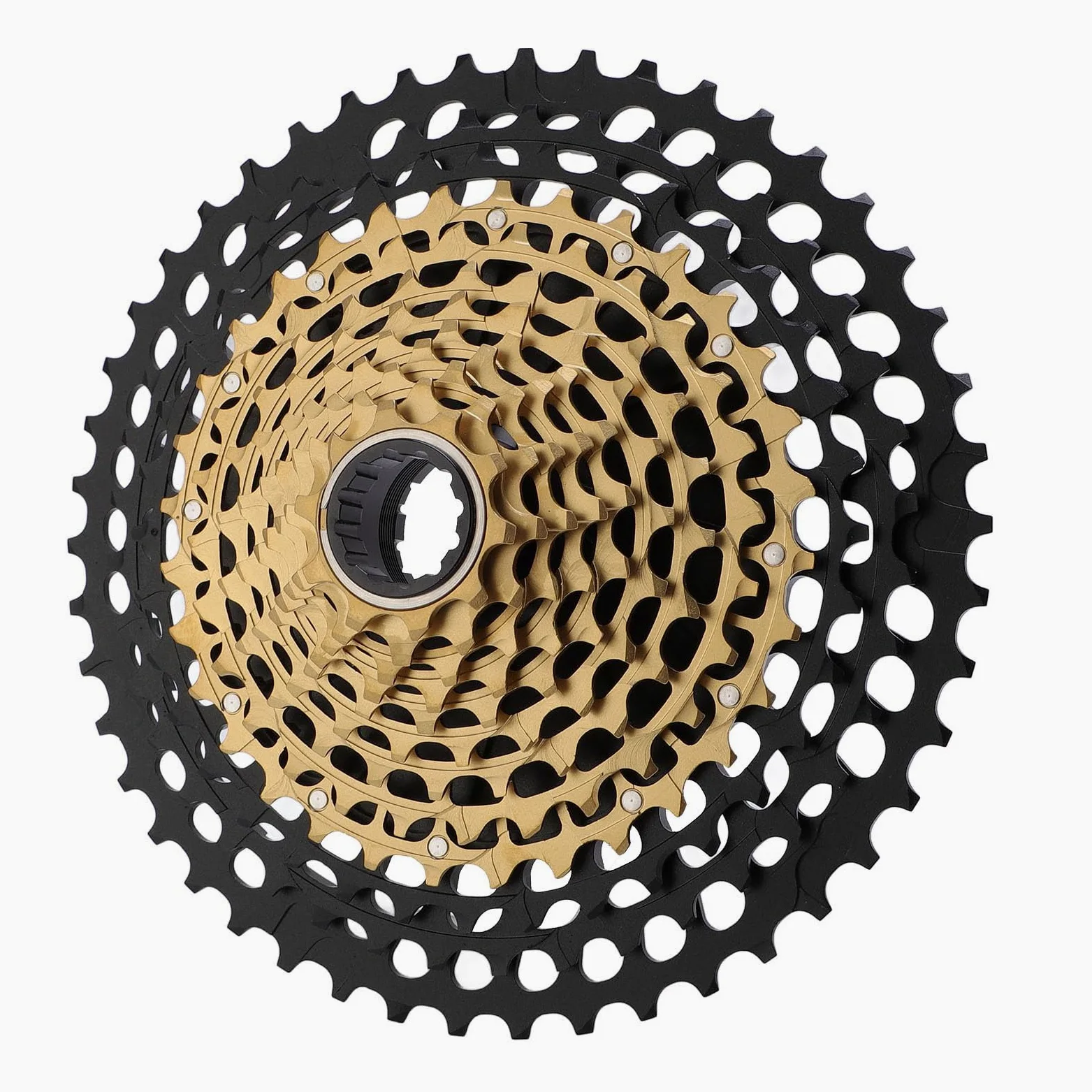 Pongnas Cassette de Bicicleta de Montaña de 12 Velocidades Compatible 10-46T CNC Aleación de Aluminio Hueca y Rueda de Acero para Trail Enduro Actualización de Transmisión Ligera