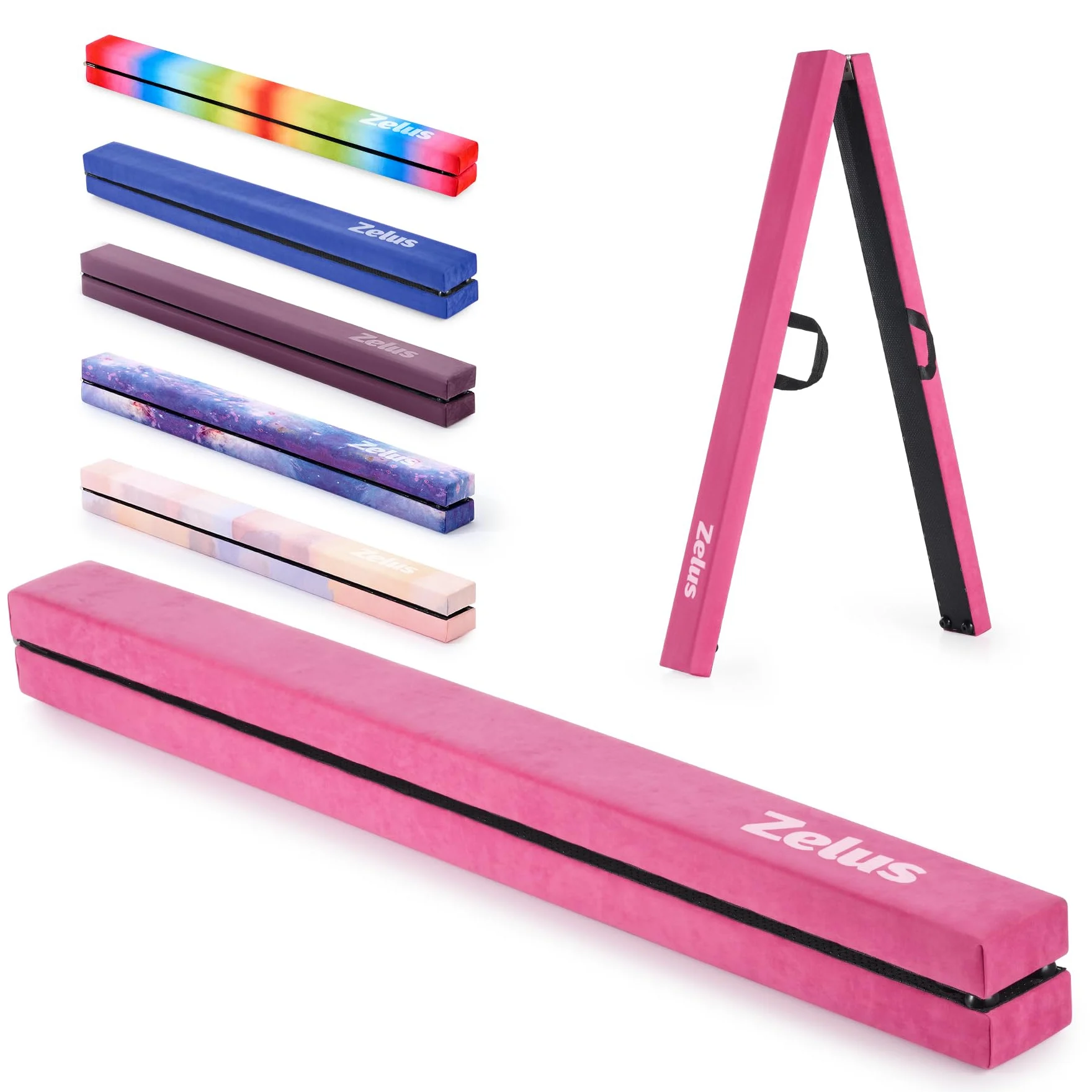 ZELUS 240cm Plegable Viga de Equilibrio Gimnasia Barra de Equilibrio Antideslizante
