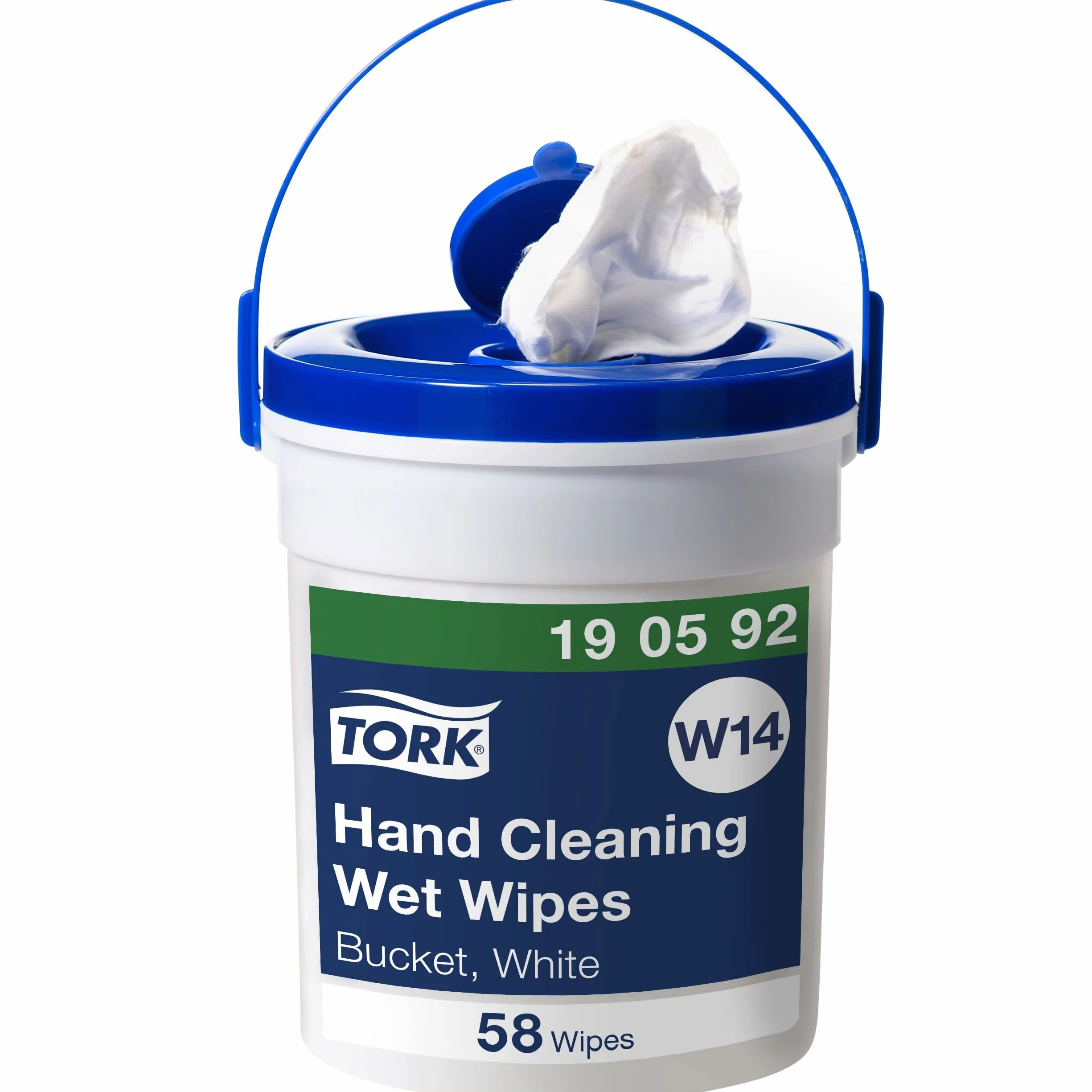 Tork toallitas húmedas con cubo dispensador, W14, 1 x 58, 1 capa, Blanco