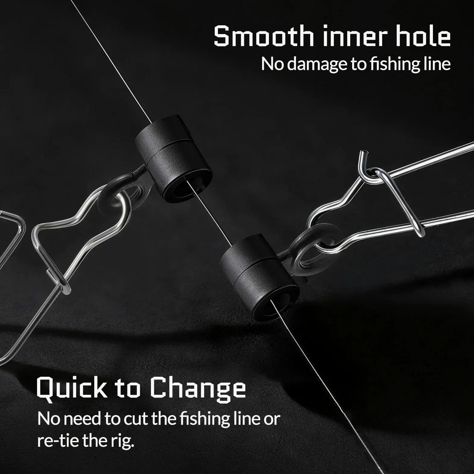 FishTrip Diapositivas de plomada para aparejos de pesca, 25 broches de bloqueo doble para línea de pesca, pesos resistentes, plomos, accesorios de conector de agua salada (mezcla de color_S#_100