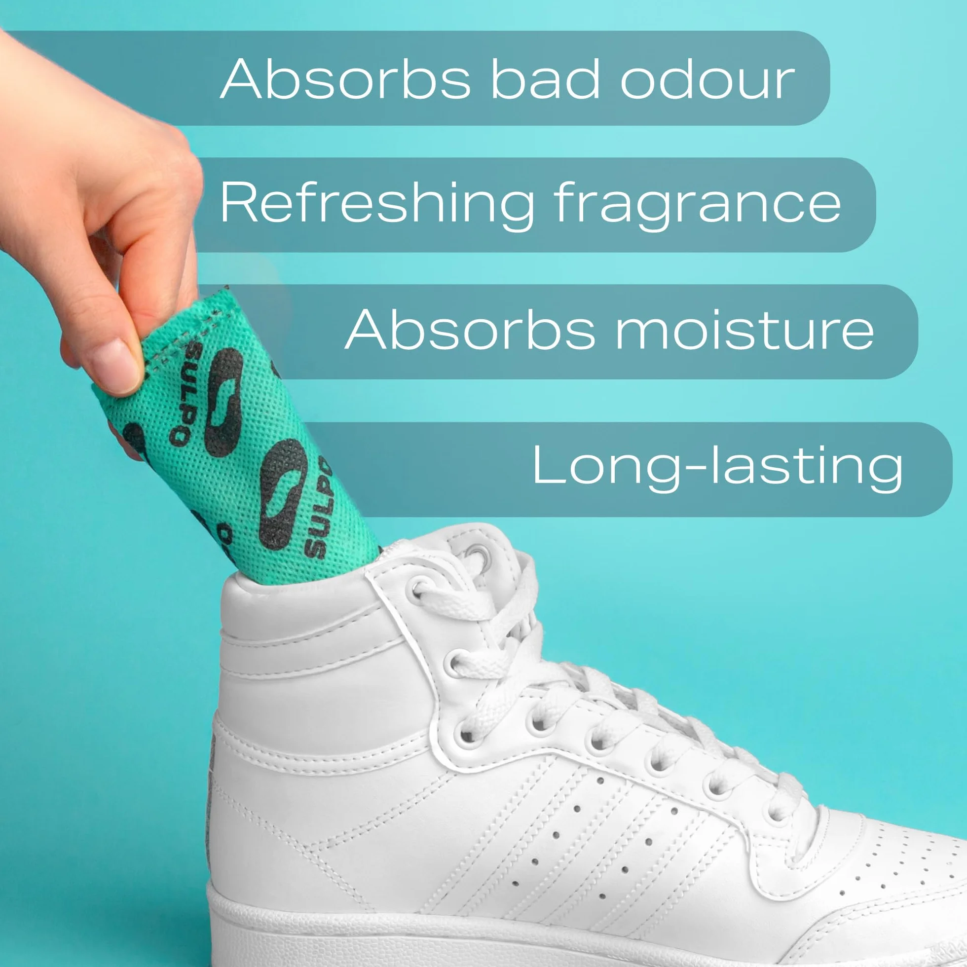 Sulpo Desodorante Zapatos en Bolsitas Absorbe Olores Calzado Zapatillas 1 Par