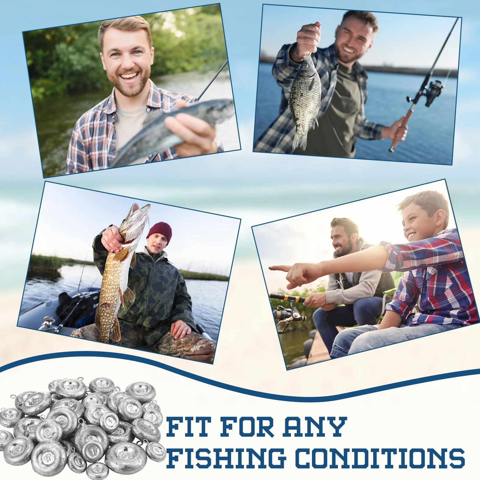 36 piezas de discos de pesca, pesas, plomos de disco, plomos de pesca, pesas, para agua salada, pesca de gato, pesca de arrastre, aparejos de surf