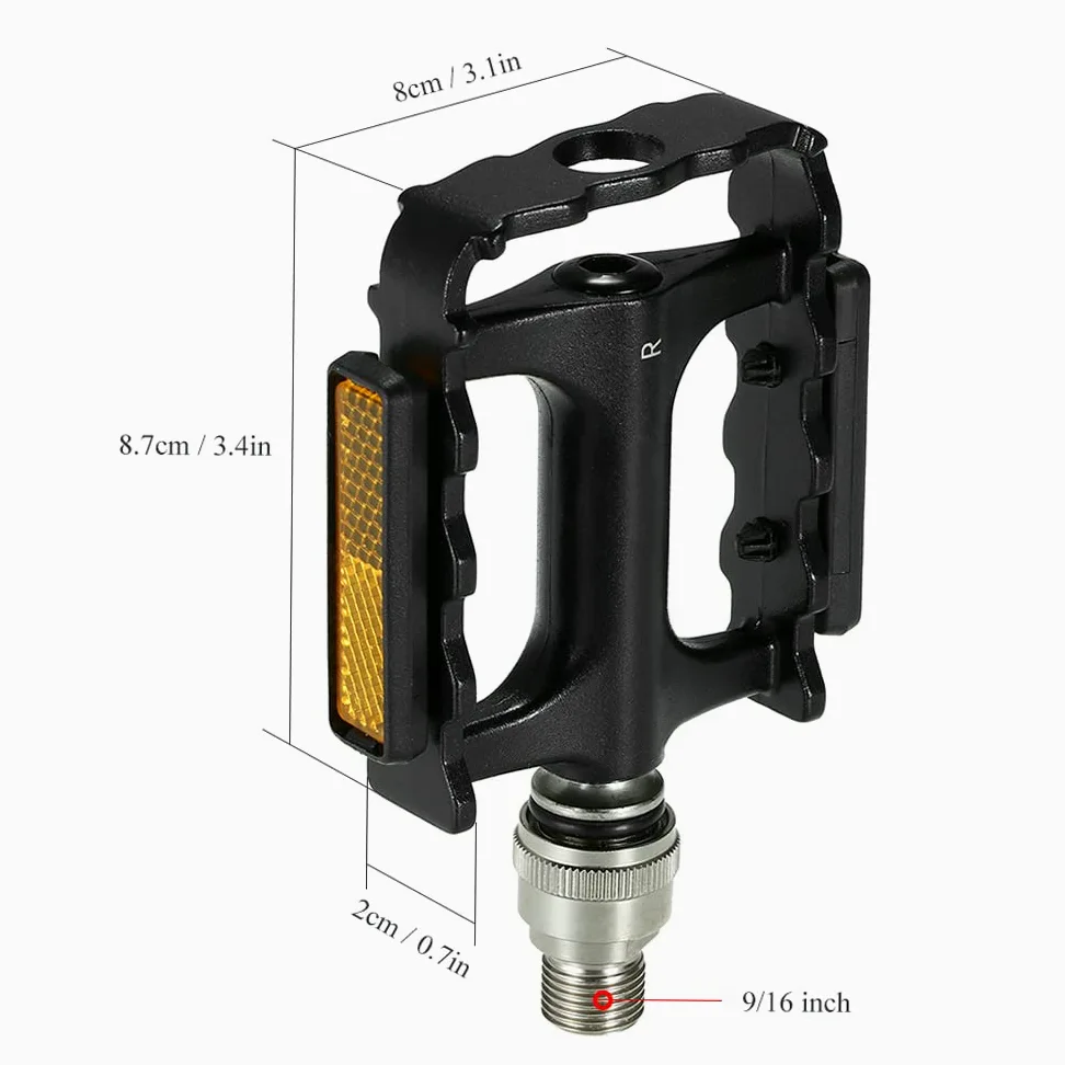 Lixada Pedales de Bicicleta de montaña Pedales de liberación rápida Pedal de Plataforma de Ciclismo MTB con Adaptador Extensor de Pedal (Opcional)