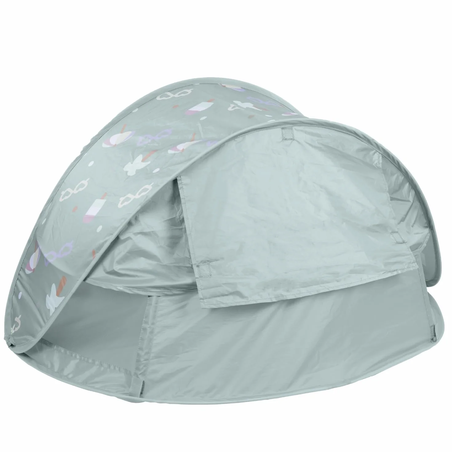 BÉABA Breezynest Tienda De Playa Para Bebé 2 En 1, 0–24 Meses, UPF50+, Protección Solar UV, Ventilación 360°, Mosquitera, Sistema Pop-Up, Caqui