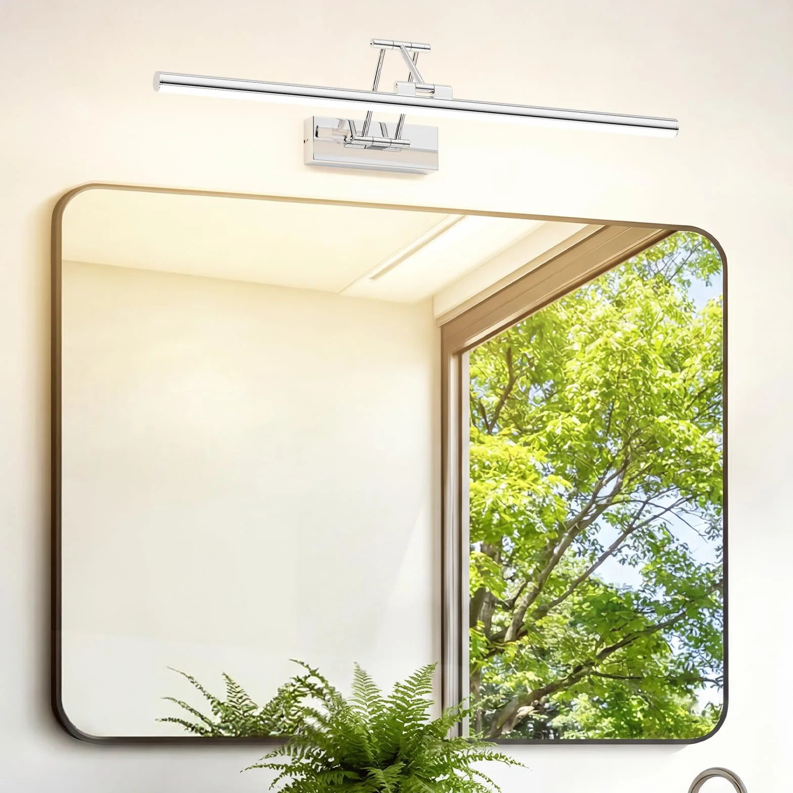 Klighten LED Lámpara de Espejo 60cm 20W 1500LM IP44 3000K Chrome