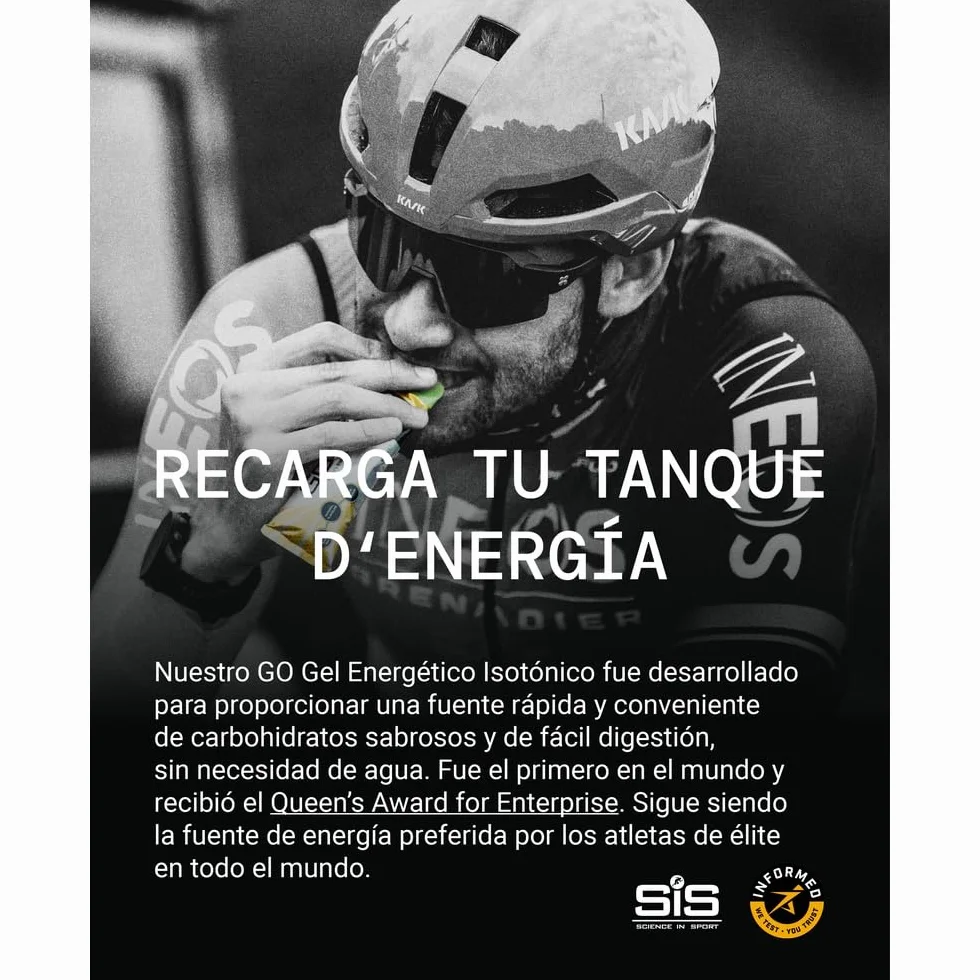 Science in Sport GO Isotonic Energy Gel Lima-limón 15x60ml 22g carbohidratos Vegano
