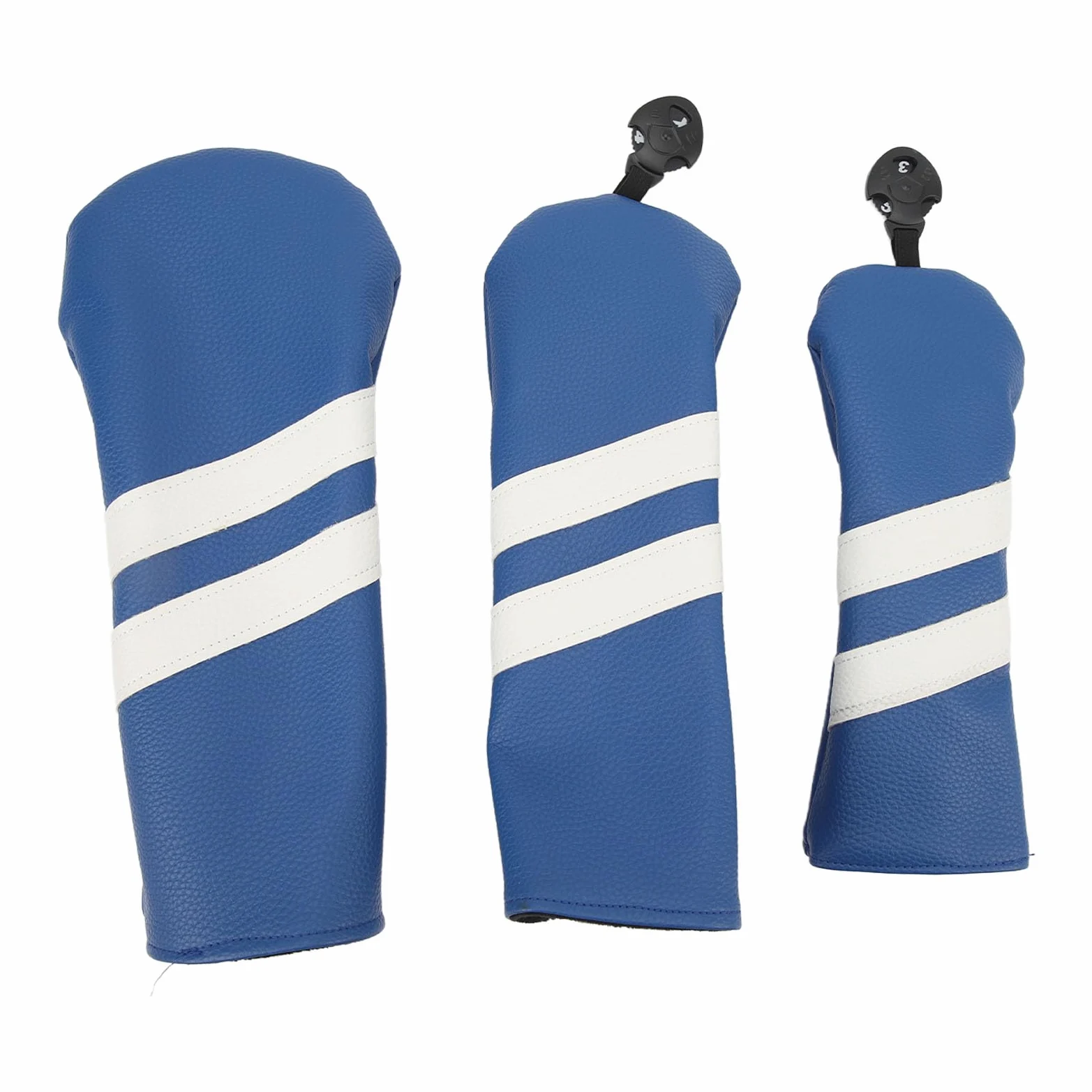 Juego de Fundas para Palos de Golf, 3 Fundas de Cuero PU para Driver, Madera híbrida