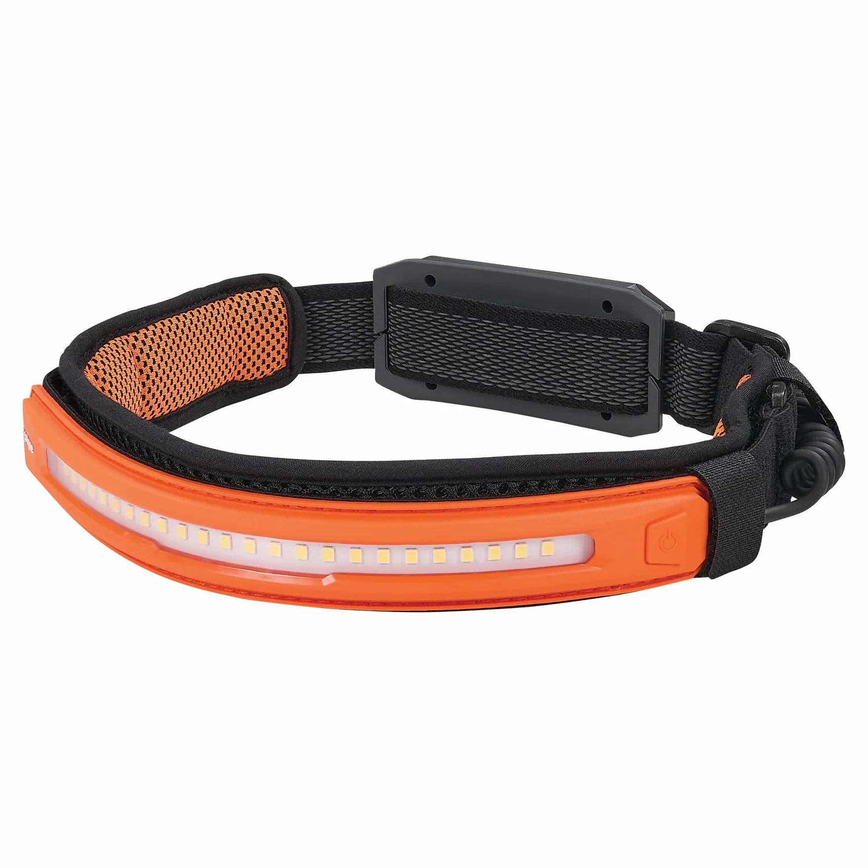 Ergodyne Skullerz 8885 Linterna frontal recargable de haz ancho con correa, 5 modos de iluminación, versátil para llevar directamente en la cabeza o en el casco, cable USB-C incluido