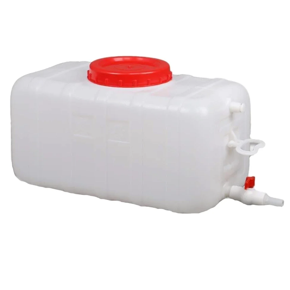 Bidón Plástico con Grifo 50L Depósito De Agua Con Grifo Contenedor De Agua Portátil Tanque De Almacenamiento Agua, Seguro, No Tóxico Y De Gran Capacidad Envase Agua Que acampa Engrosamiento De La Pc,