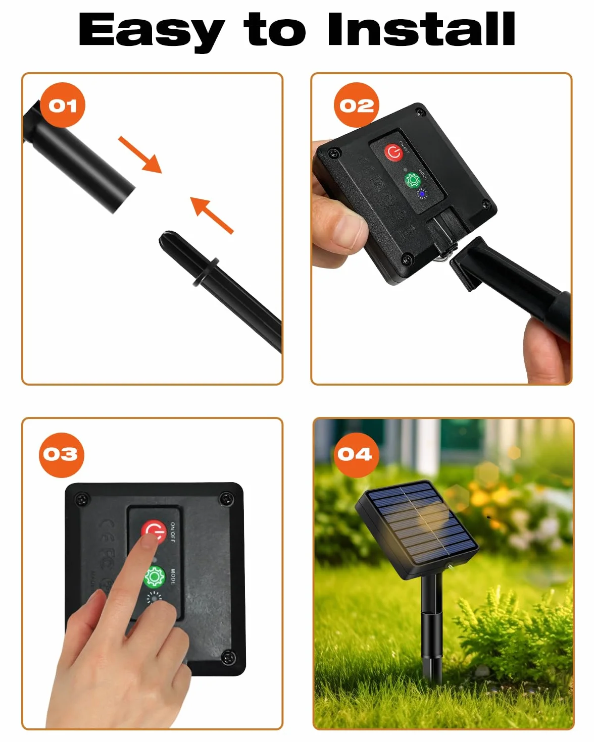 Guirnaldas Luces Exterior Solar 5+2M 50 LED 8 Modos IP65 Blanco Calido