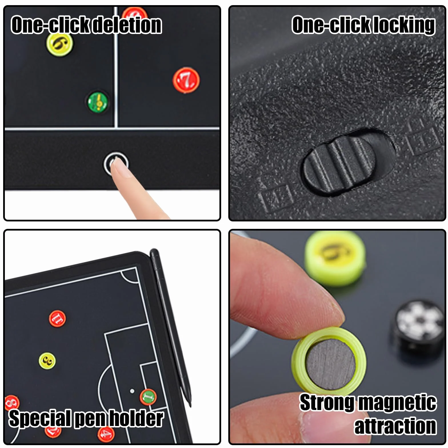 Tablero De Tácticas Electrónico Pizarra Futbol Entrenador LCD Con Pegatinas Magnéticas