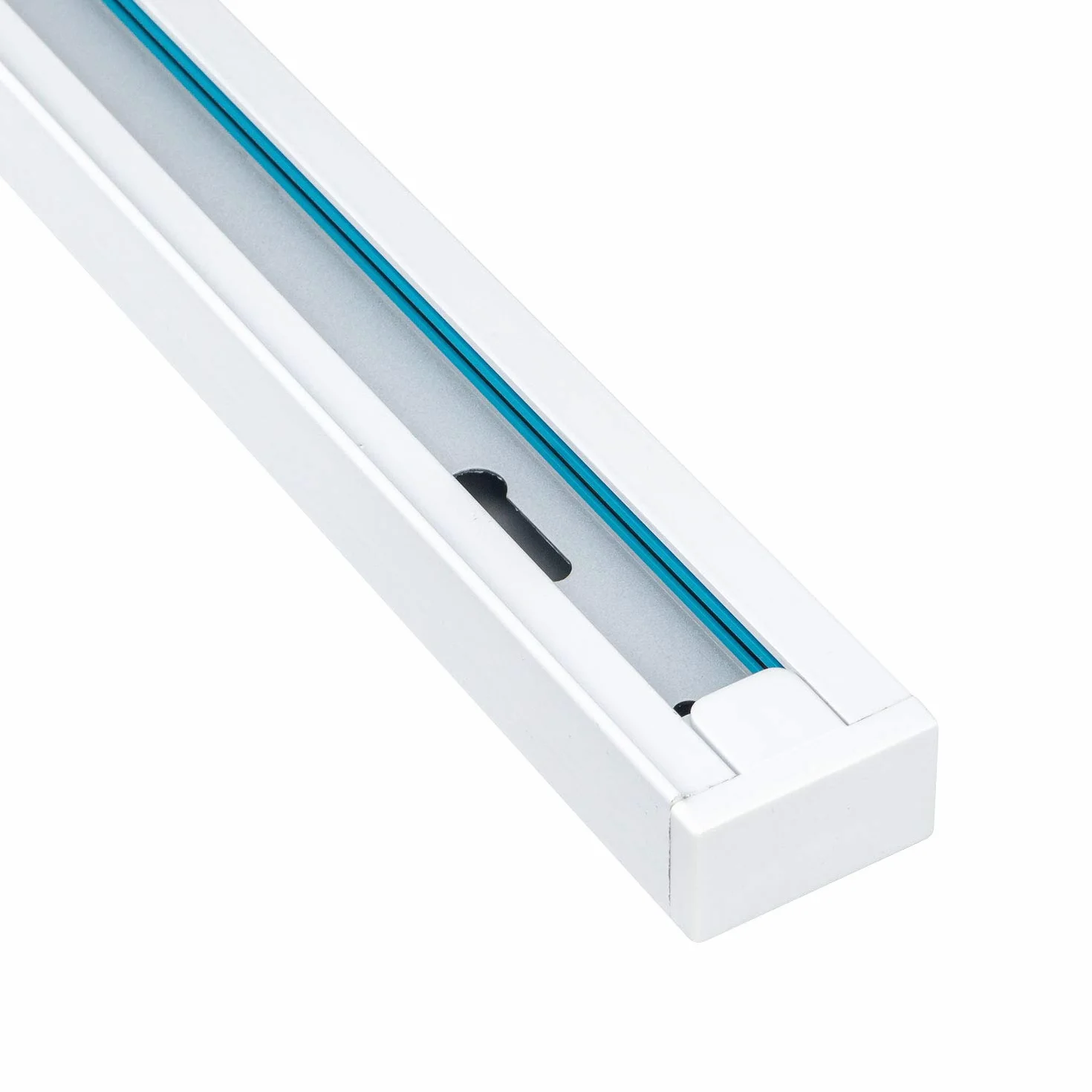 POPP Carril monofásico 2 metro Accesorio LED aluminio blanco