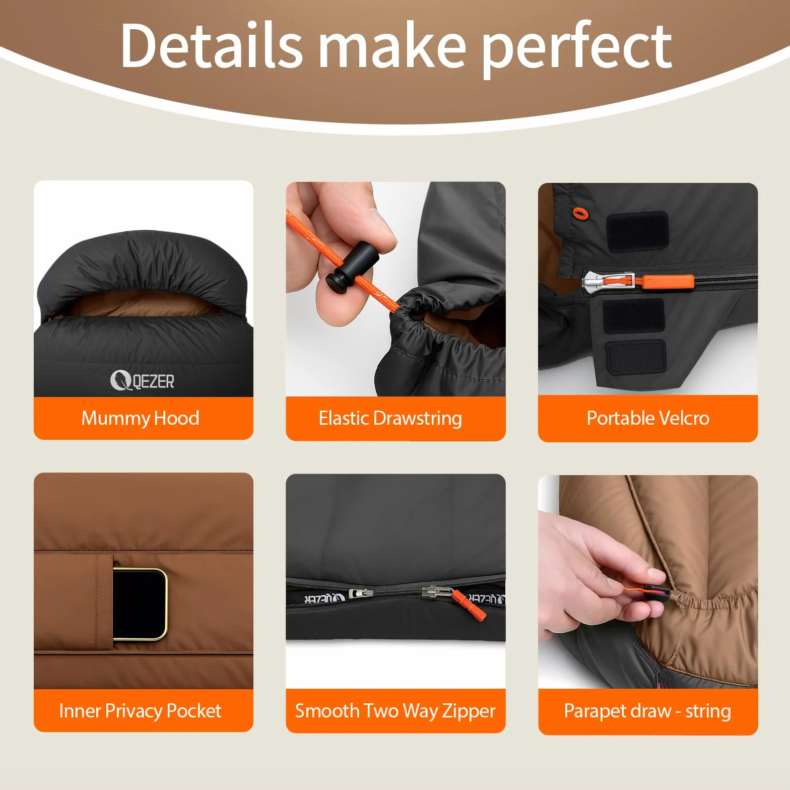 Saco de dormir XL con relleno de 600 grados para adultos, ultraligero, ideal para mochileros, camping, senderismo