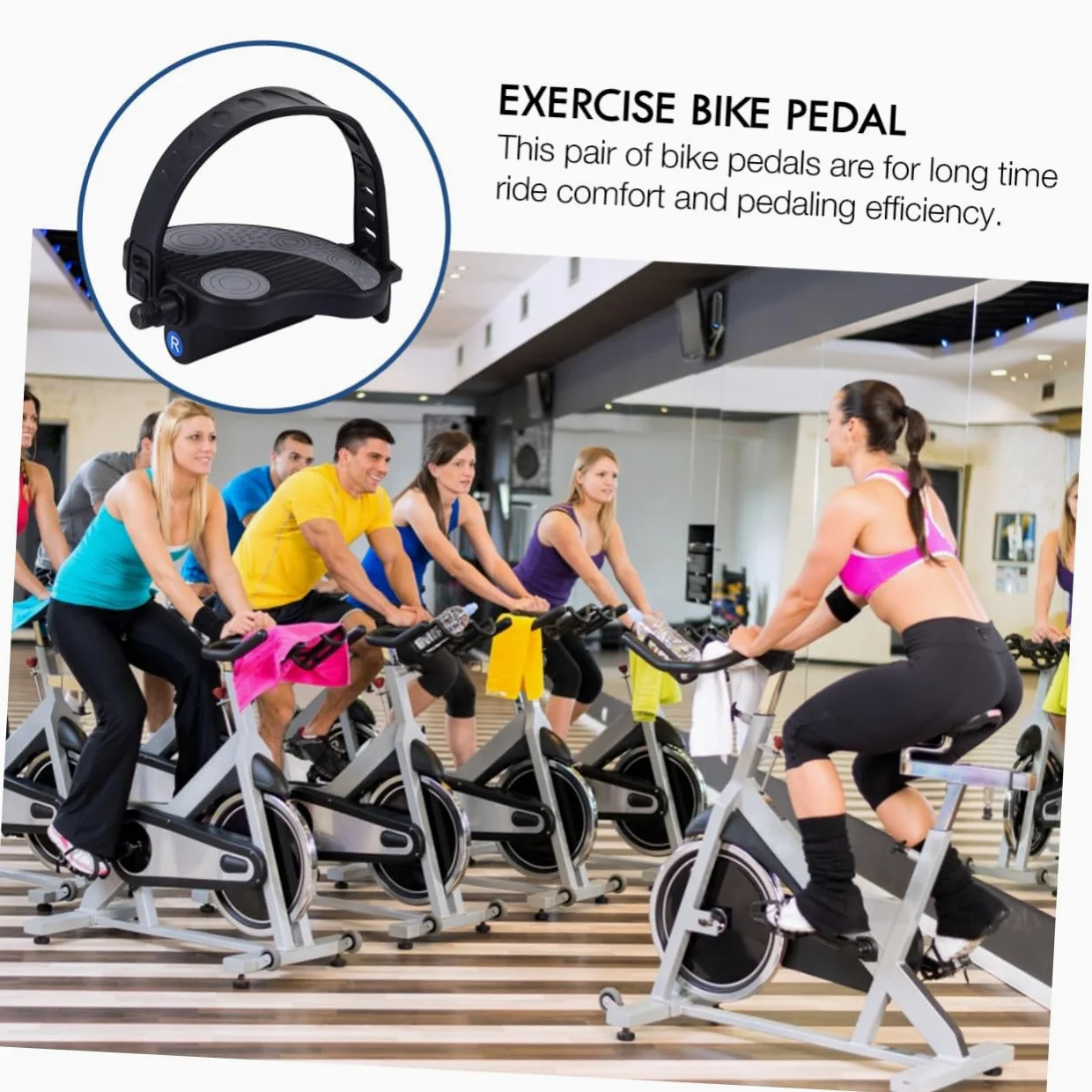 PRETYZOOM Pedales Prolongado Antideslizante con Bicicleta para Correa de Estática Aleatorio Estilo Cómodo y Hebilla Plástico Resistente en Ejercicio Uso Bicicletas de Carretera