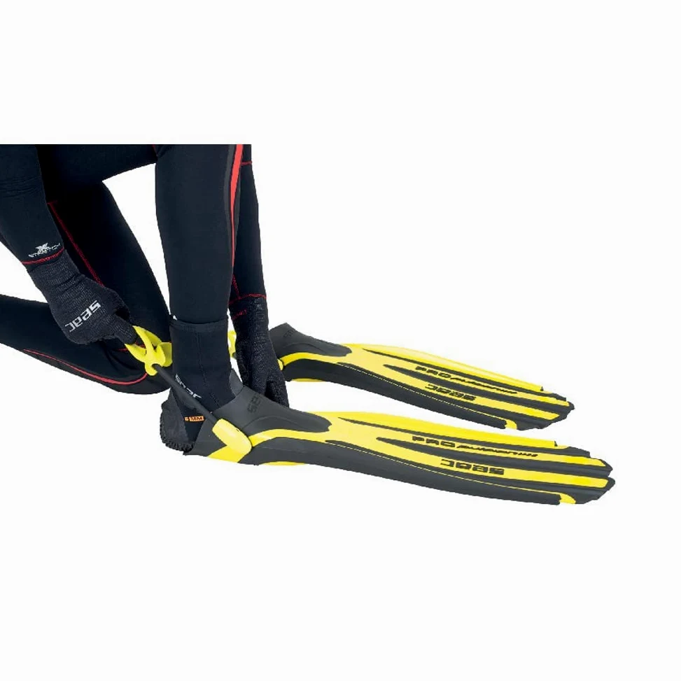SEAC Propulsion S - Aletas de Buceo con talón Abierto y Correa para Cabestrillo - Fabricado en Italia