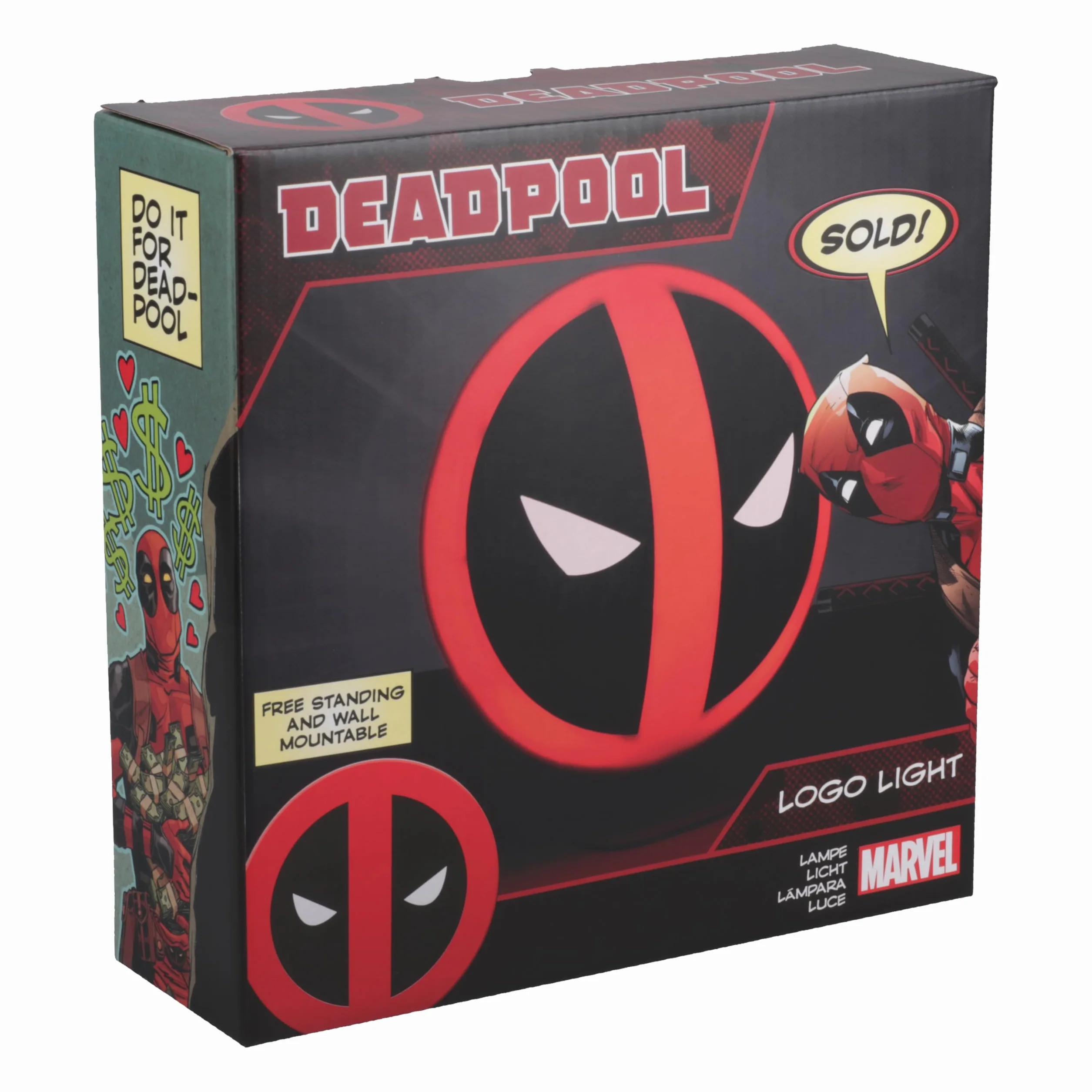 Lámpara Logo Deadpool Luz de Escritorio Oficial Toque Regalo Fans Marvel