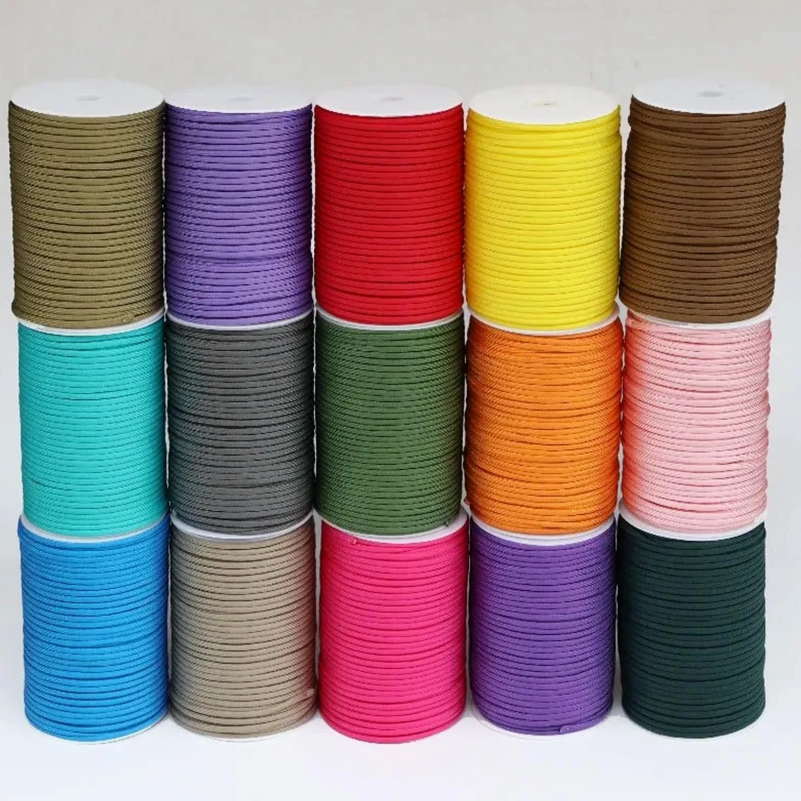 Paracorde Cuerda de Paraguas 7 núcleos montada en Eje 100m, Pulsera Cuerda paracaídas 4mm, Alambre Trenzado, tracción for Tienda, Viento(64 Pink)
