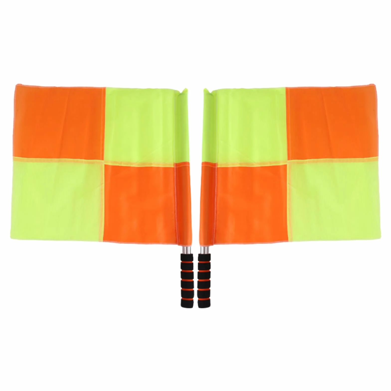 Banderines De Árbitro De Fútbol, Juego De 2 Banderines De Juez Para Deportes, Naranja Y Amarillo, Mango Ergonómico Para Equipo De Entrenamiento De Fútbol En Partidos