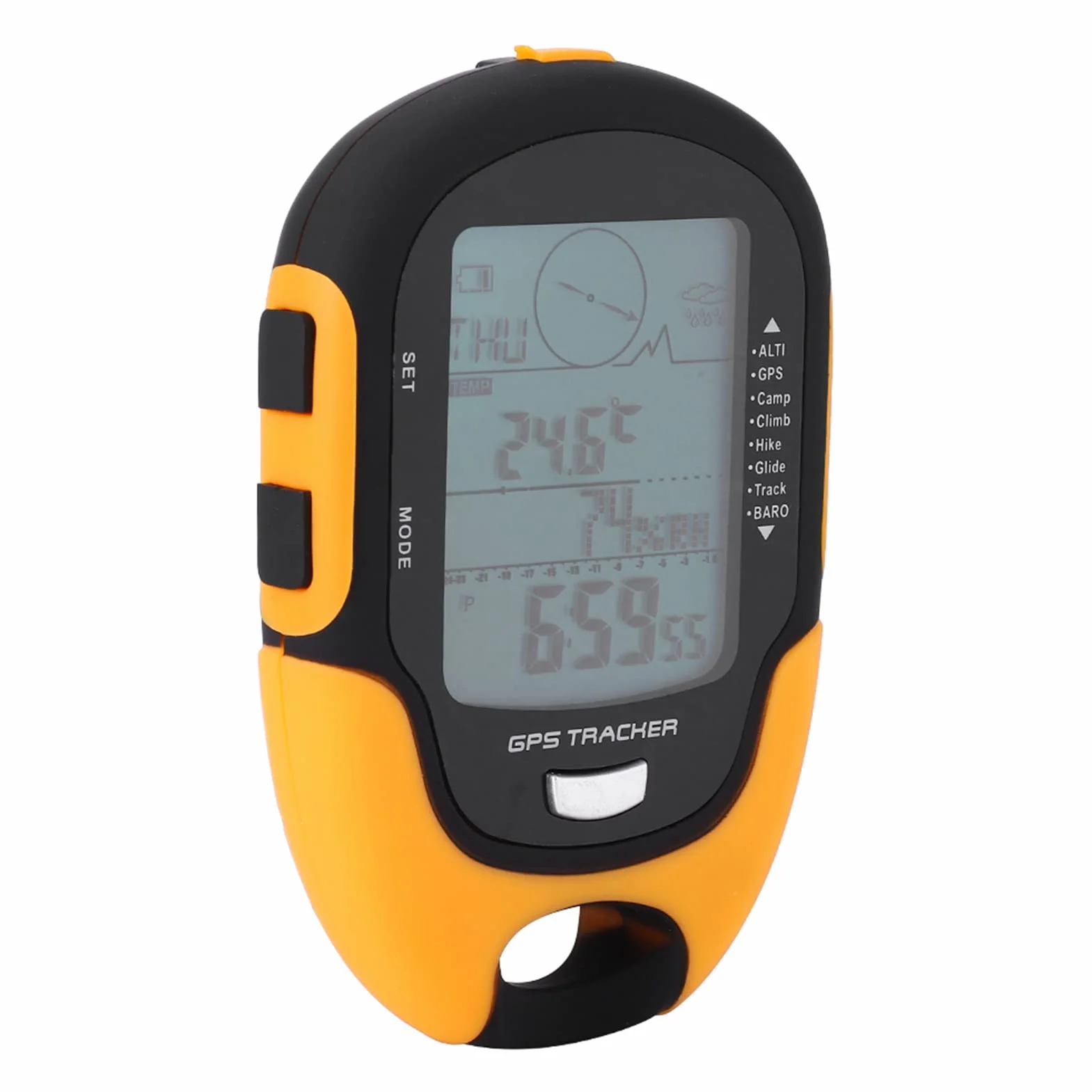 Navegador GPS de Mano, Portátil con Receptor de Navegación GPS de Navegación Dual Beidou, Barómetro Altímetro Digital Recargable por USB para Senderismo y Acampada Al Aire