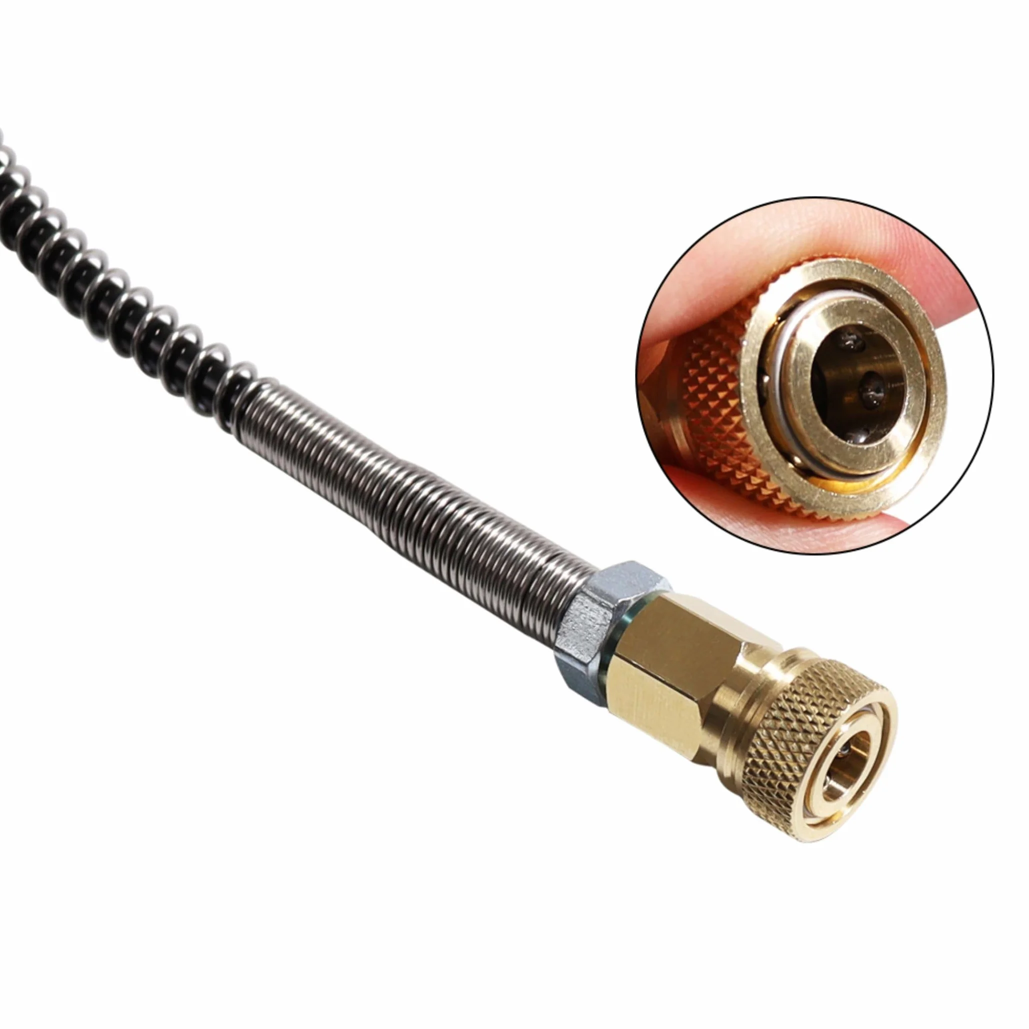 TUXING 4500PSI Alta Presión PCP Paintball Estación de Relleno Válvula de Acero Inoxidable HPA CO2 Tanque DIN Sistema de Carga Negro M18*1.5