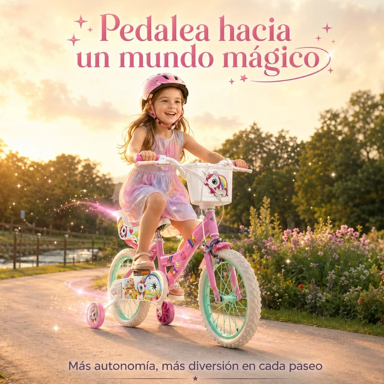 TOIMSA Bicicleta Unicornio 16" (5/8 años)