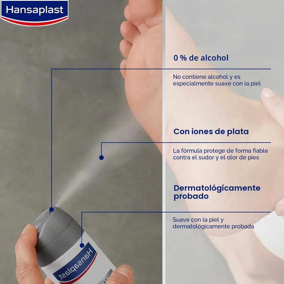 Hansaplast Fuß Spray Silver Active 150 ml Solución