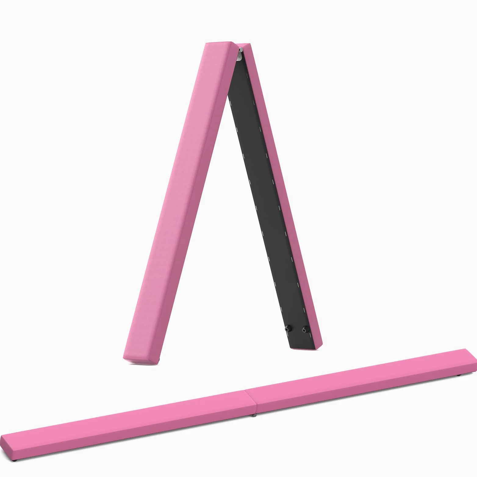 Viga de Equilibrio para Gimnasia, Barra de Gimnasia Plegable (2,1 m/220 LB, de Piel sintética, Plegable, para Entrenamiento en casa