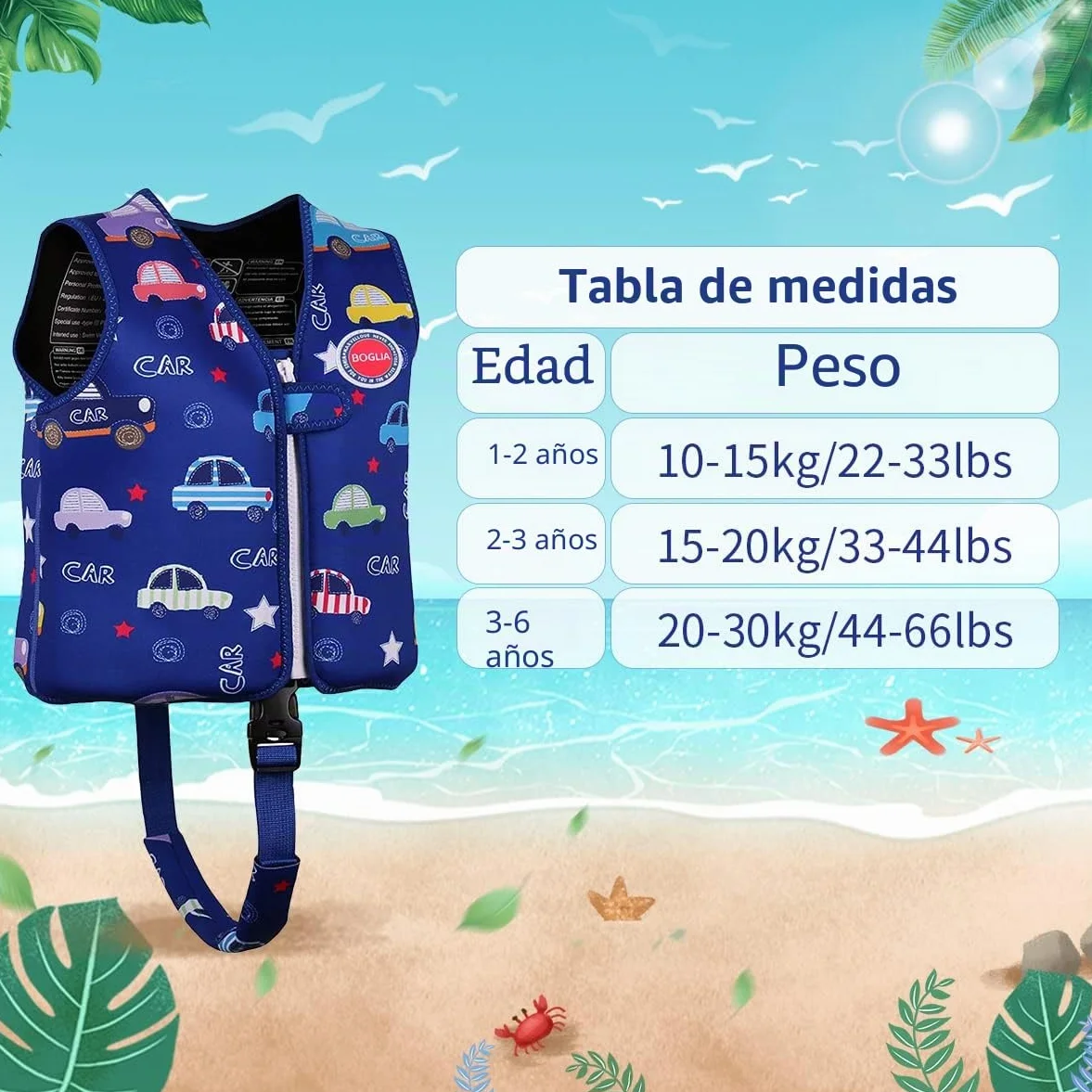Floaties - Bañador Flotante para niños pequeños, con Ajustable, Unisex