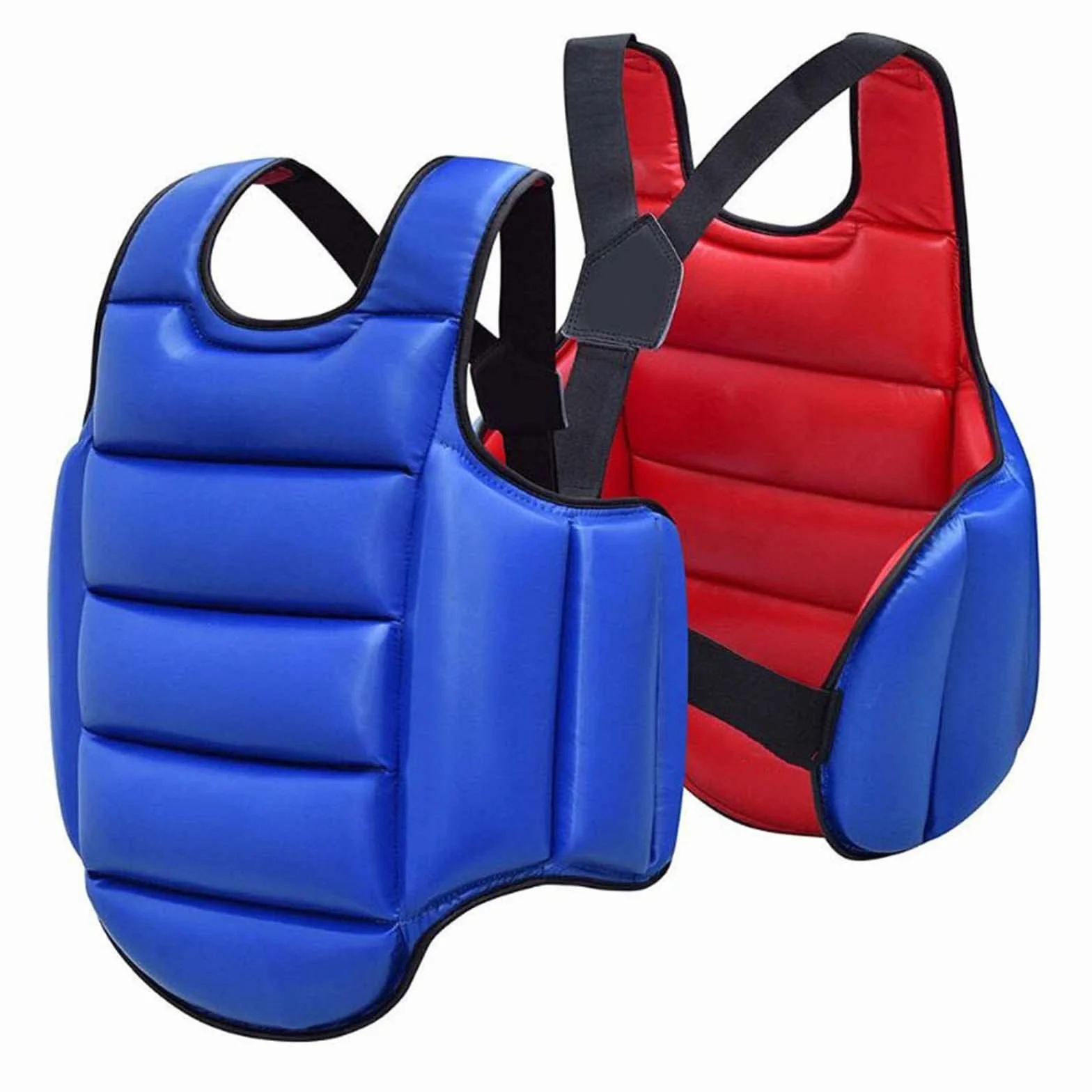 F Fityle Chaleco Protector de Taekwondo, Escudo de Costilla Ajustable, Protector de Pecho de Karate