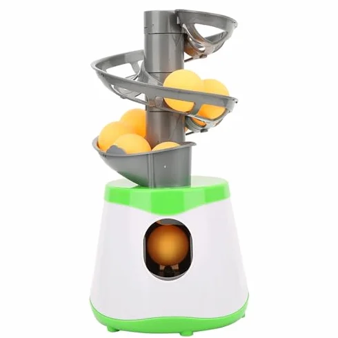 Robot Entrenador de Tenis de Mesa, Lanzador de Pelotas de Ping Pong Automático Abs Portátil con 10 Pelotas de Tenis de Mesa, Equipo de Práctica de Tenis de Mesa para Principiantes que Practican