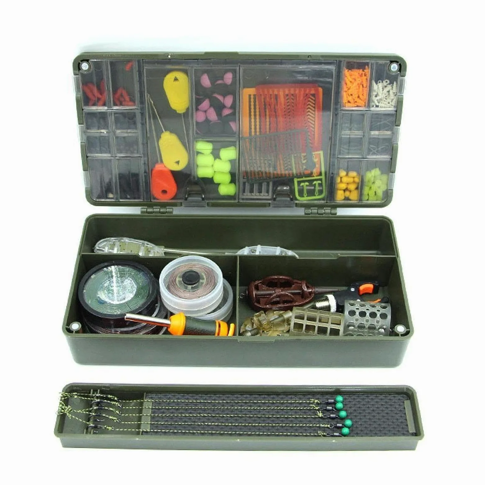 Caja de Aparejos de Pesca de Carpa, Contenedor de Almacenamiento de Equipo de Pesca