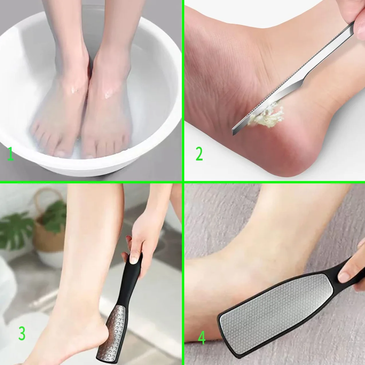 Lima de pie de acero inoxidable, corte láser de doble cara, impermeable y antioxidante