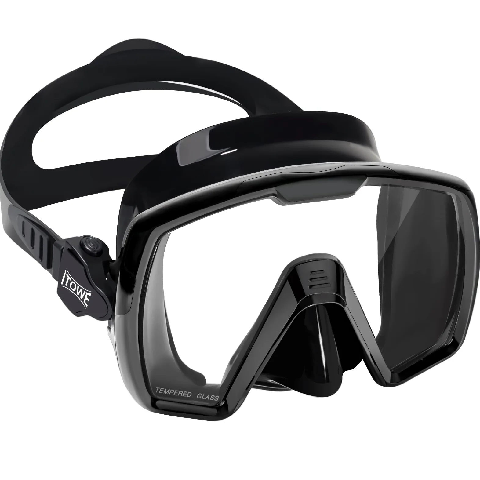 Máscara de buceo, gafas de natación para hombres y mujeres, de vidrio templado transparente, antivaho, equipo de buceo
