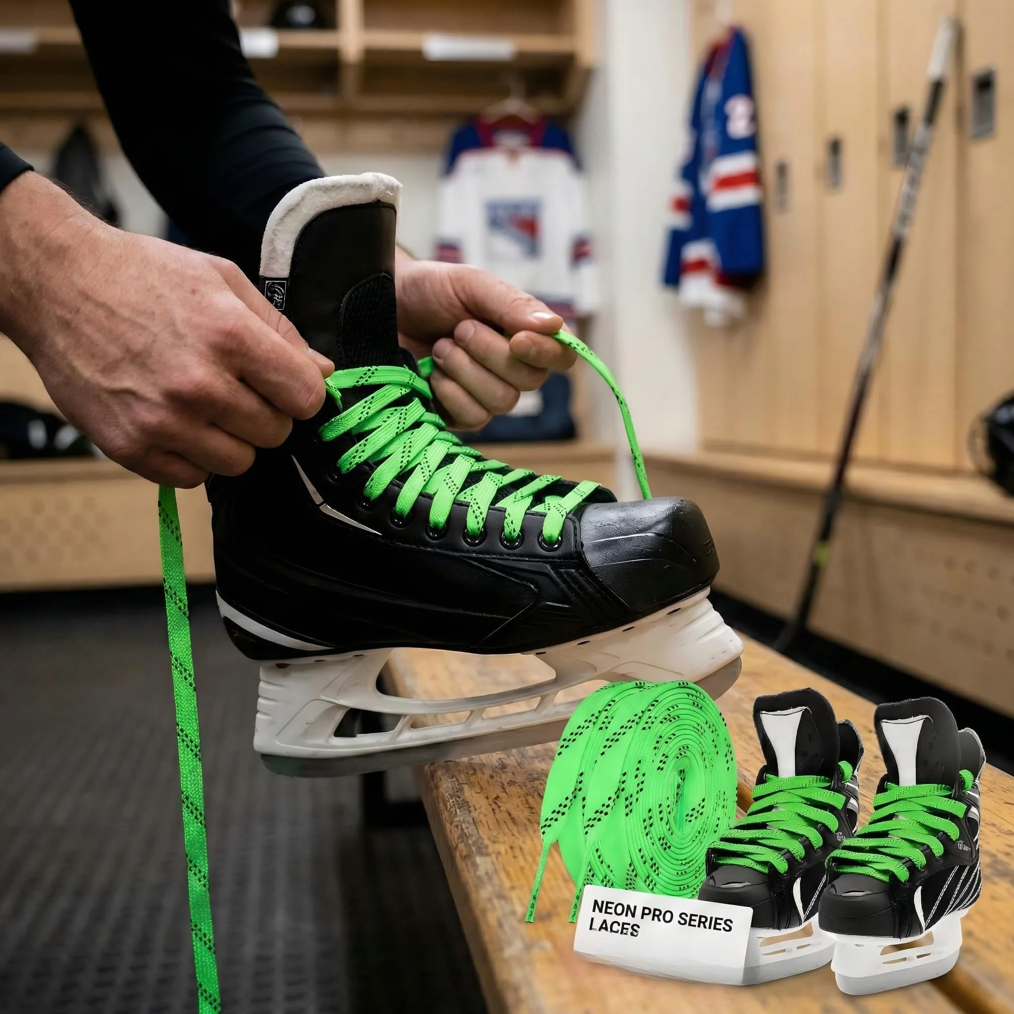 Cordones De Hockey sobre Hielo Verdes 244cm Cordones Planos Encerados Antideslizantes para Patinaje sobre Hielo Y Hockey En Línea, Cordón De Skate Encerado Resistente Al Agua