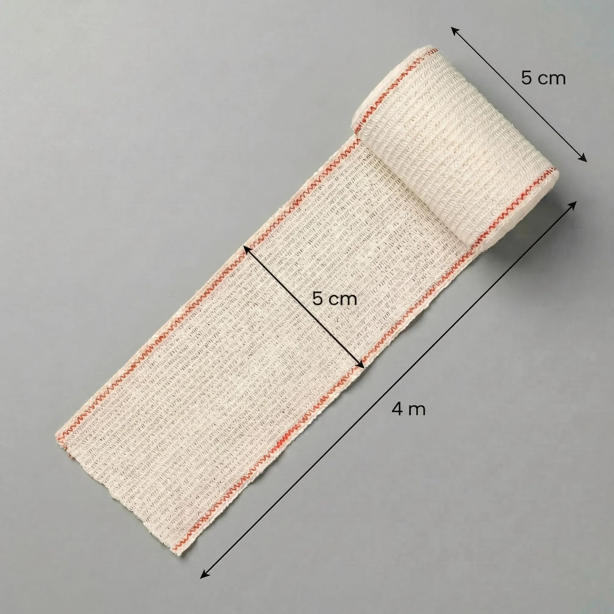 KMINA Venda de Crepe Elastica 5 cm x 4 m Algodon Transpirable y Lavable 10 unidades