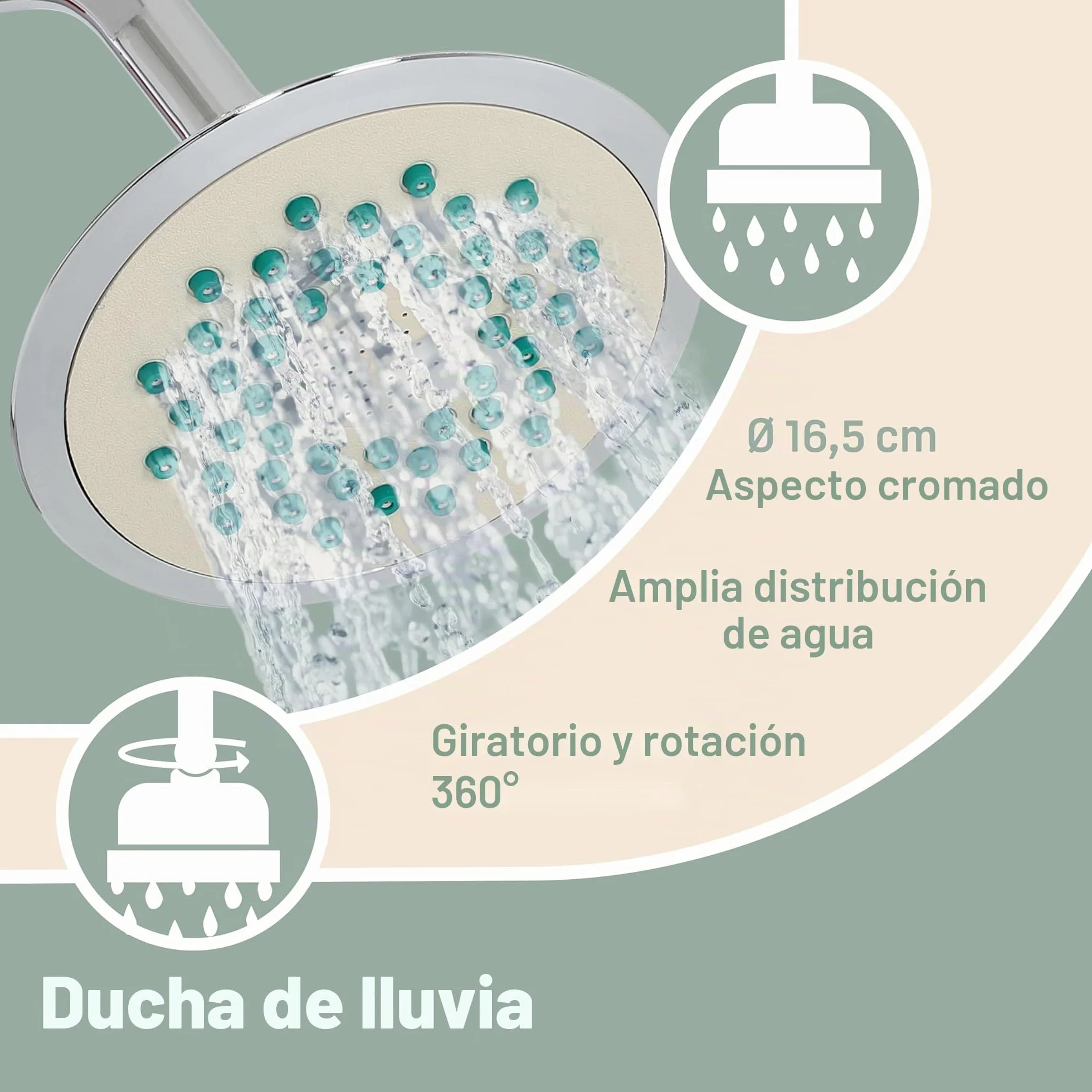 Monzana® Ducha Solar de Jardín 35L 216cm Piscina Cabezal Grande Ducha de Pies Agua Caliente 60°C