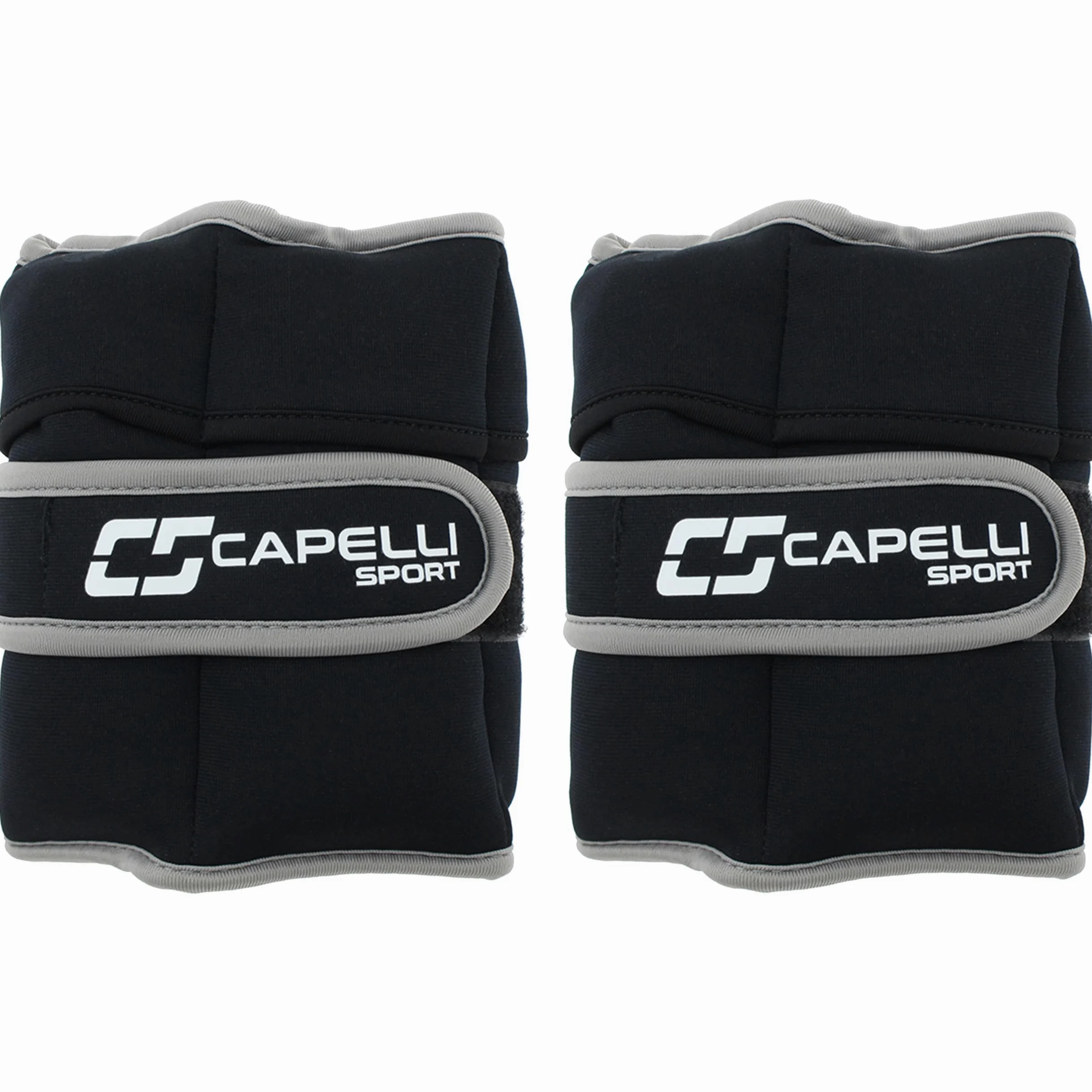 Capelli Sport Pesas de tobillo y muñeca, peso ajustable para piernas y brazos, negro, 10 libras, juego de 2