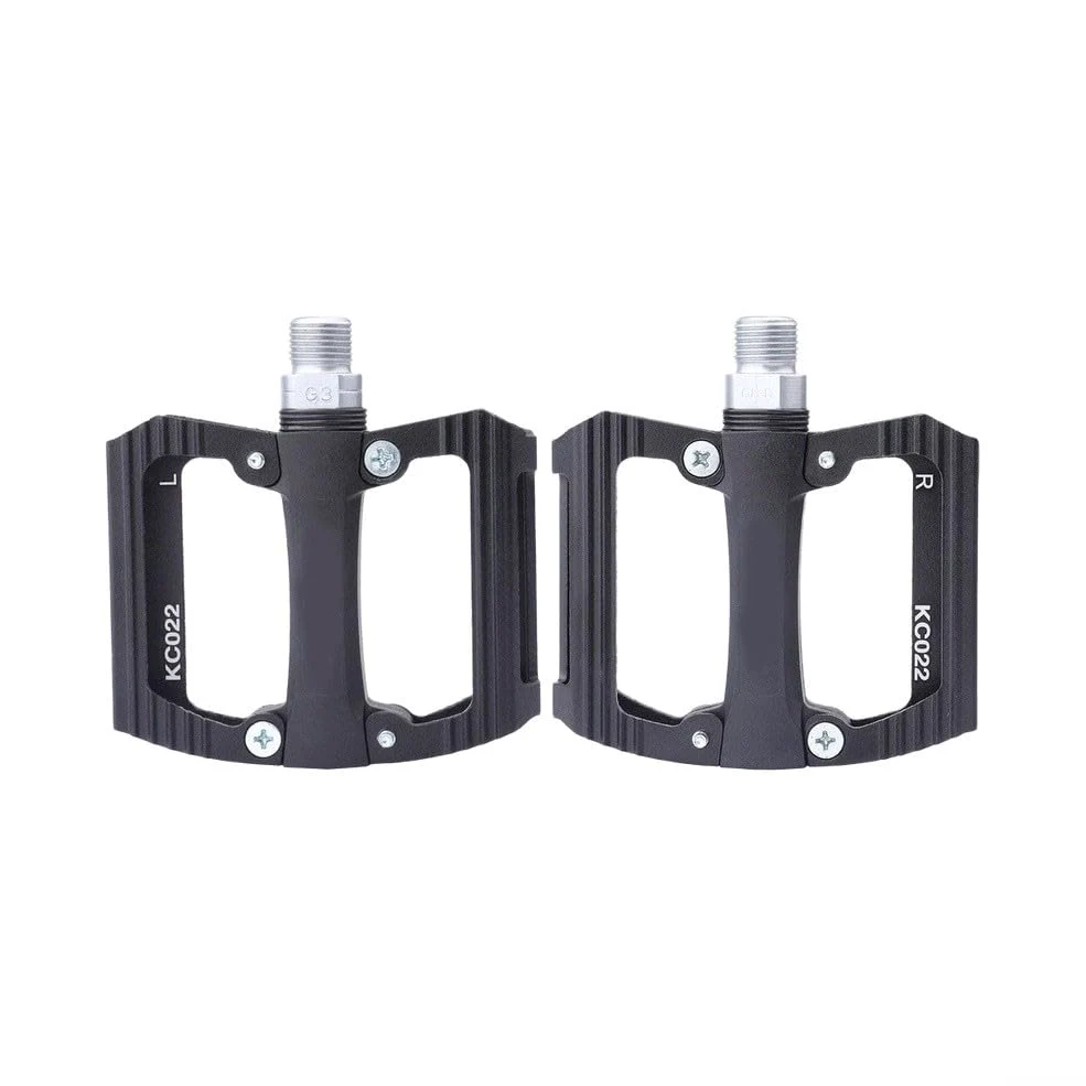 Honseadek Pedales de bicicleta ultraligeros de aluminio y fibra de nailon con diseño antideslizante, doble rodamiento, eje de acero cromado, para ciclismo de montaña y carretera