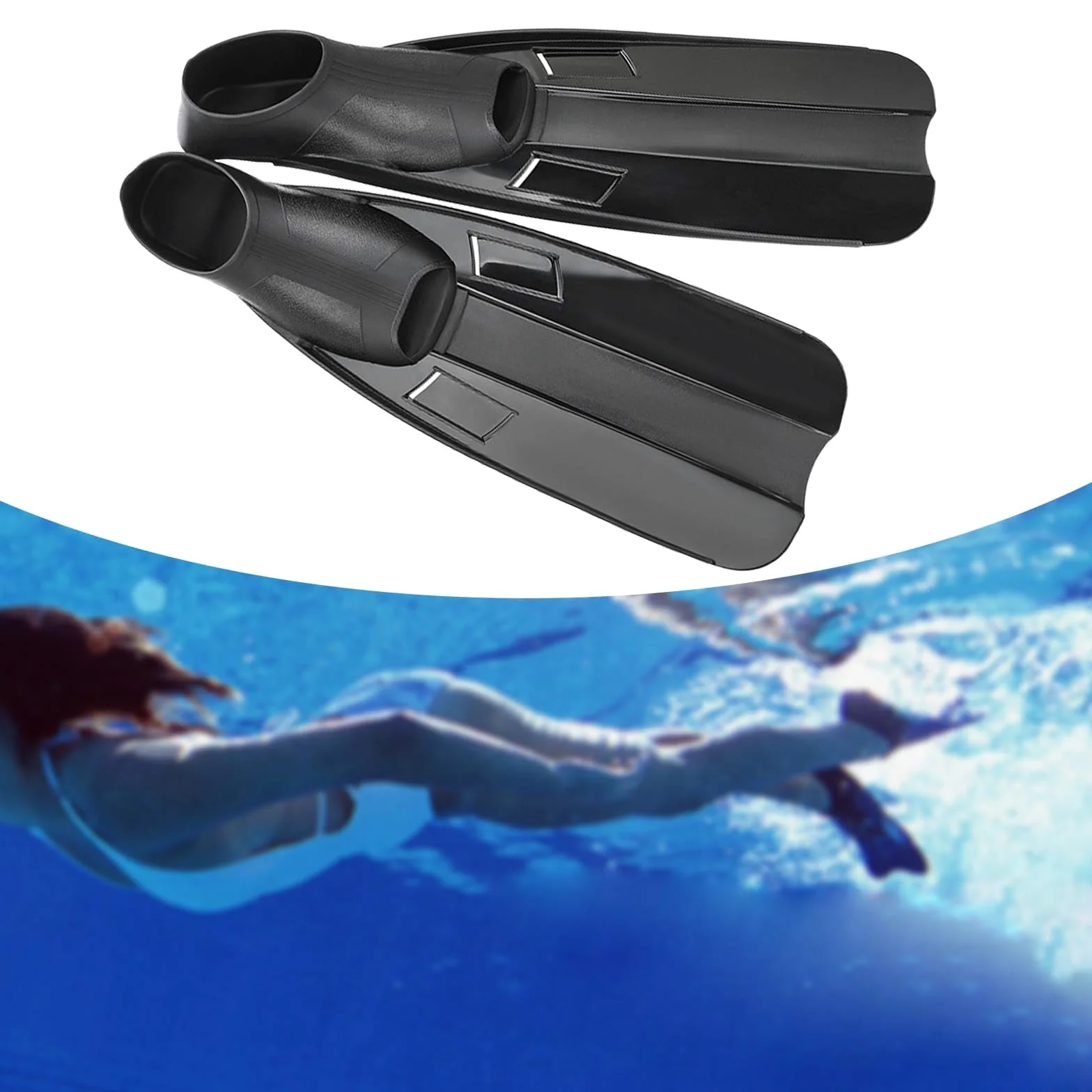 Aletas de Buceo Profesionales para Hombres Y Mujeres Equipamiento de Natación Aletas de Entrenamiento Accesorios Antideslizantes Goma Adecuada