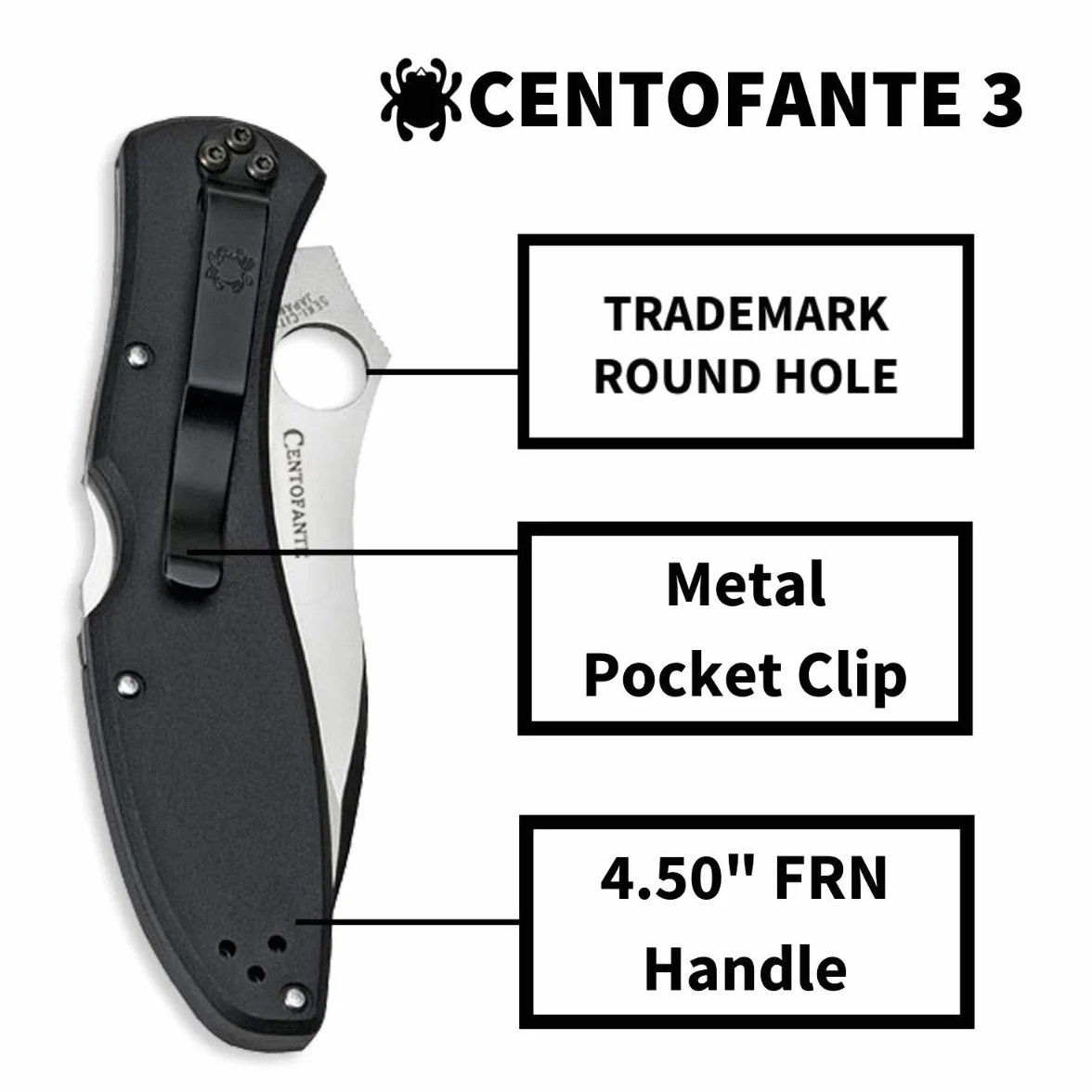 SPYDERCO Centofante 3 - Mango: FRN *_Filo: Liso