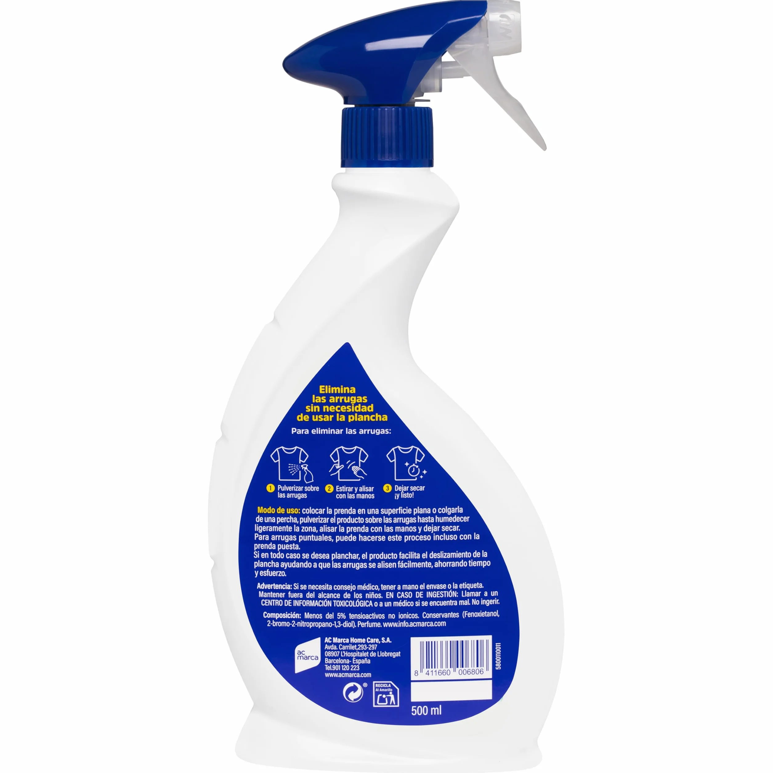 Norit No Más Plancha Spray Antiarrugas 500 ml Elimina Arrugas Sin Planchar