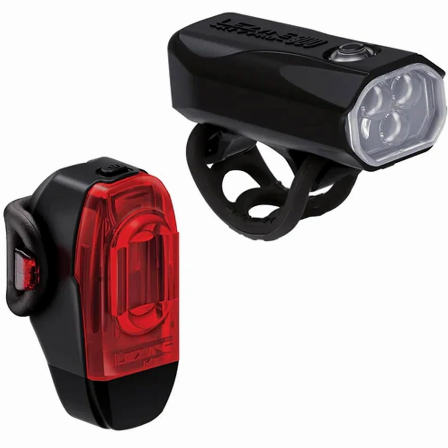 Lezyne KTV Drive Pro 300+ - Juego de luces traseras y delanteras para bicicleta, LED blanco y rojo, para carretera, montaña, grava, USB-C recargable