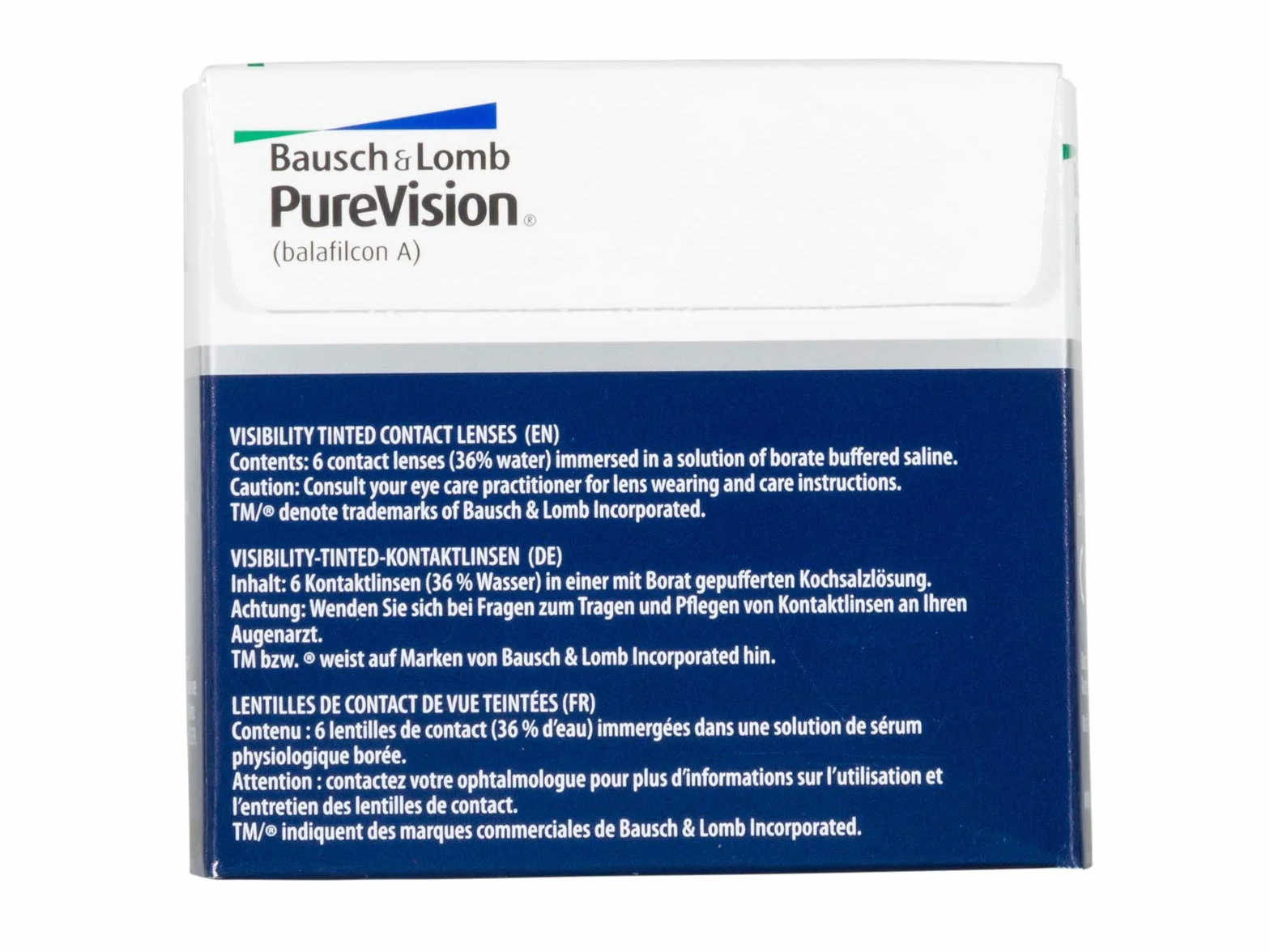BAUSCH + LOMB Purevision Lentes de Contacto Reemplazo Mensual Pack 6
