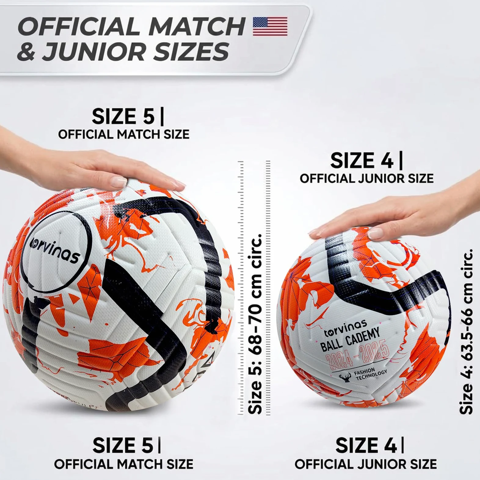 Balón de fútbol tamaño 5,4 – Piel sintética impermeable adherida térmicamente, entrenamiento profesional y pelota de partido para jóvenes y adultos, con bomba y bolsa, juego de regalo de