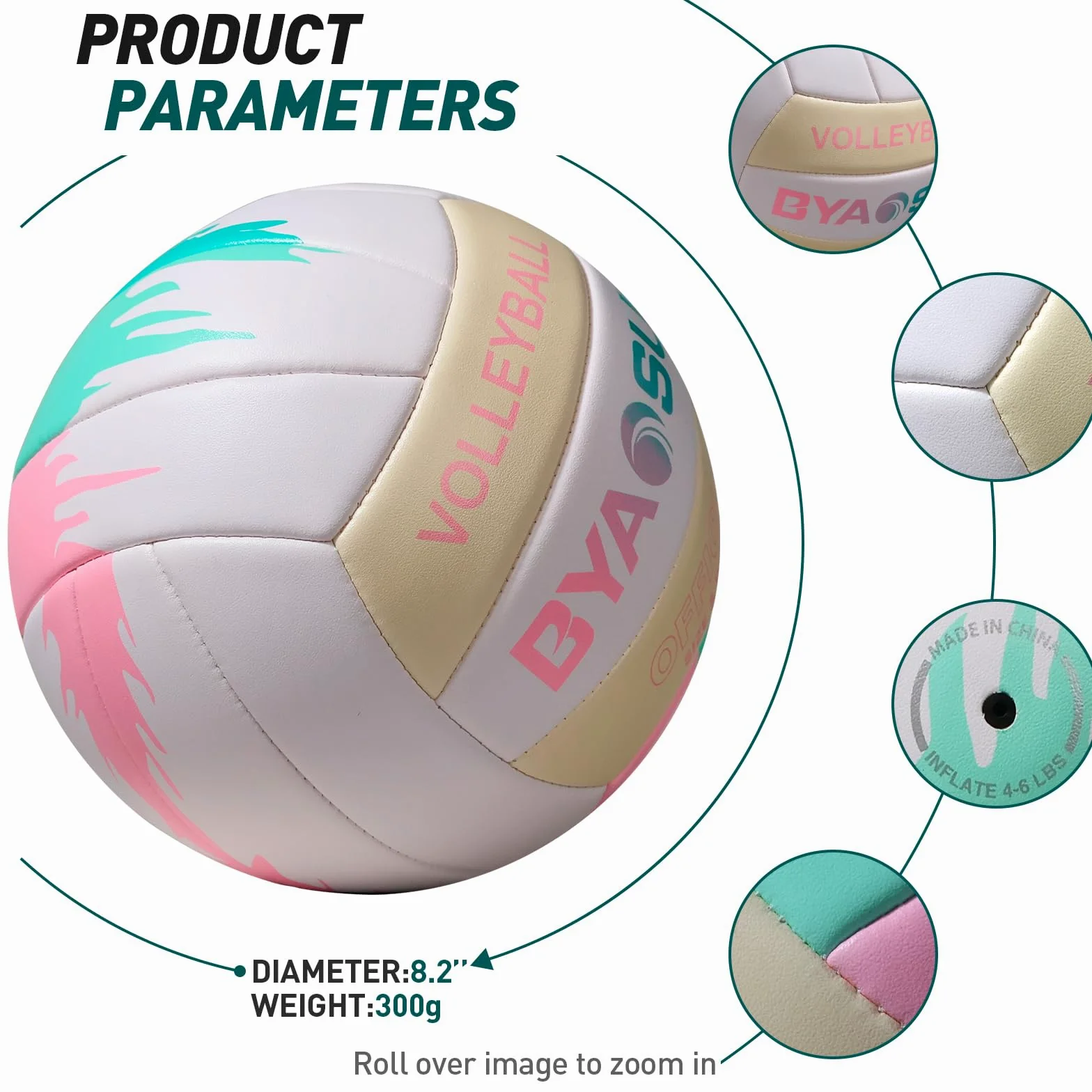 Balón de voleibol oficial suave para interiores y exteriores, tamaño 5, voleibol de entrenamiento para principiantes, adolescentes y adultos