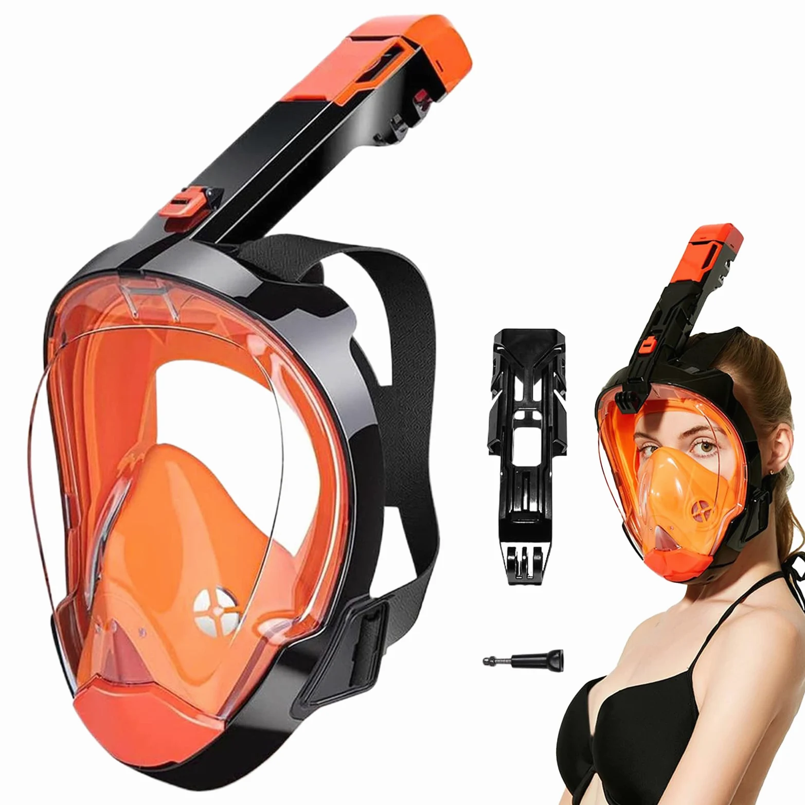 Máscara de Buceo Integral | Máscara de Snorkel con Vista Panorámica,Equipo de Respiración Automático de Drenaje para Buzos y Viajeros