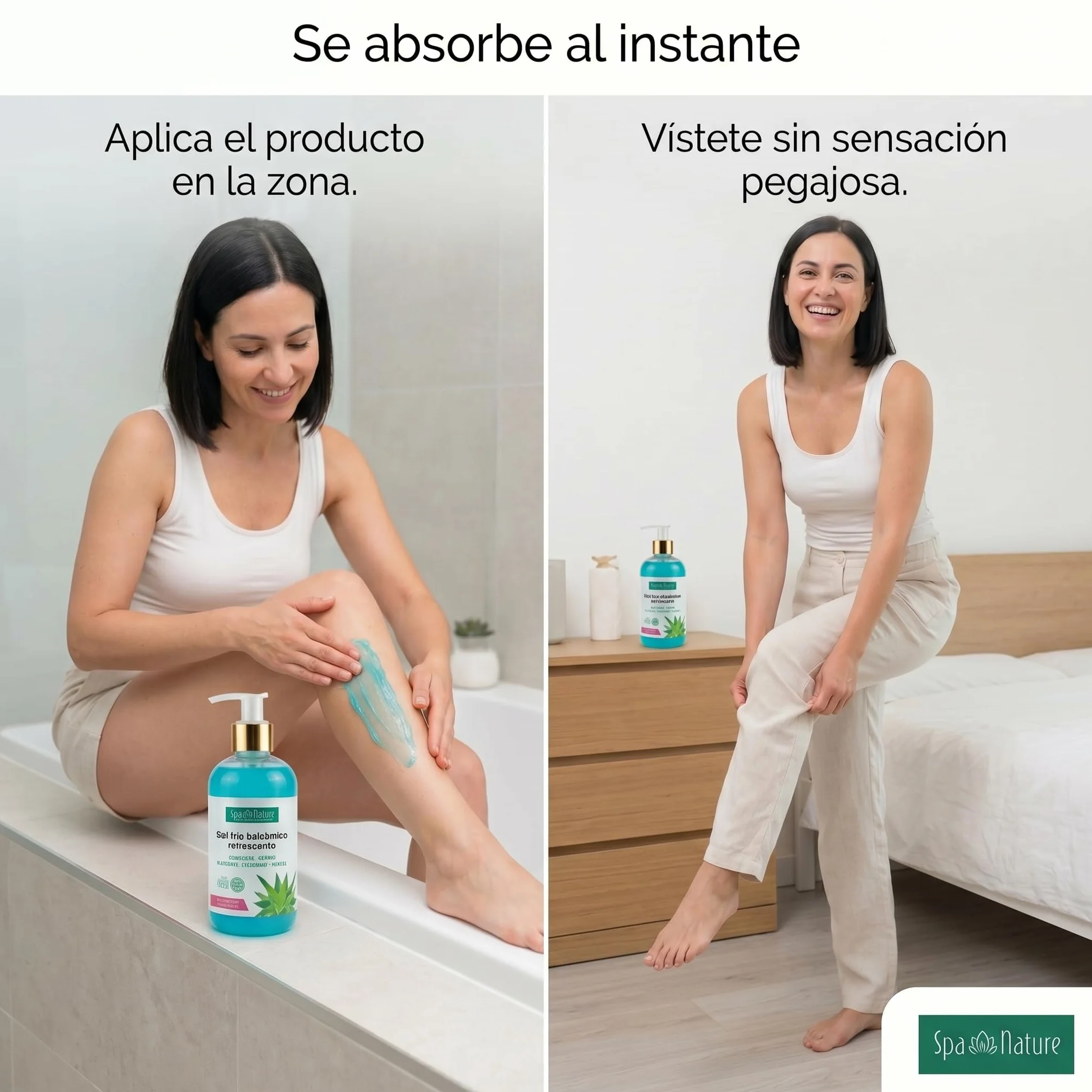 Crema Gel Frío Piernas Cansadas con Aloe Vera 250ml - Efecto Calmante, Hidratante, Antiinflamatorio, Absorción Rápida, Vegano