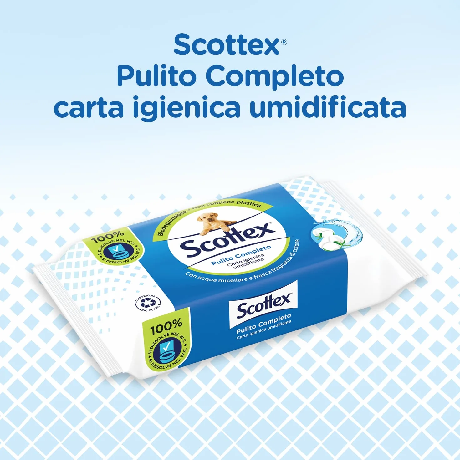 Scottex Pulito Completo Papel Higiénico Humidificado Biodegradable 504 Toallitas
