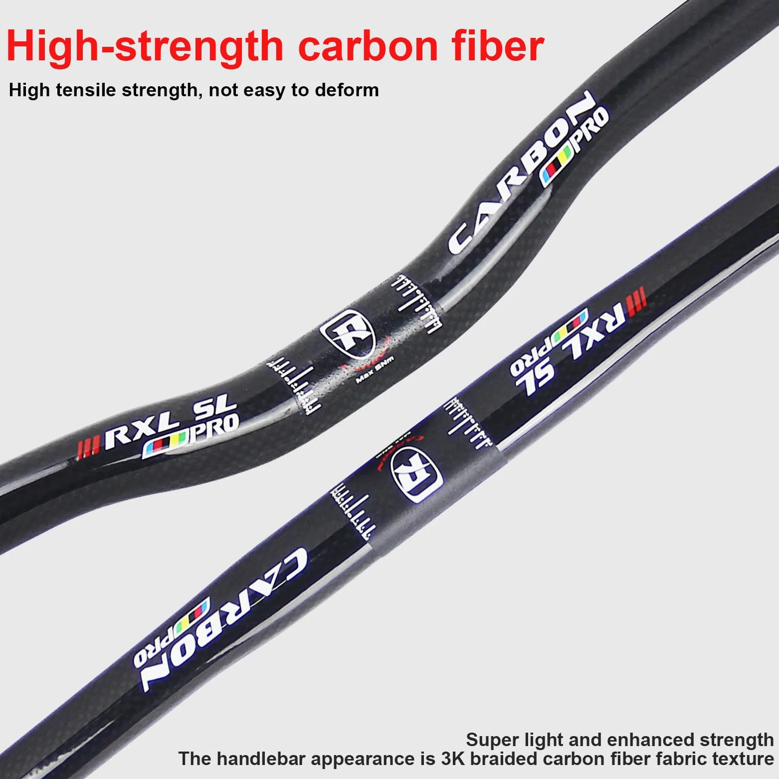 RXL SL 25.4 suspensión de bicicleta de montaña de carbono 3K brillante negro perchas mtb 680mm